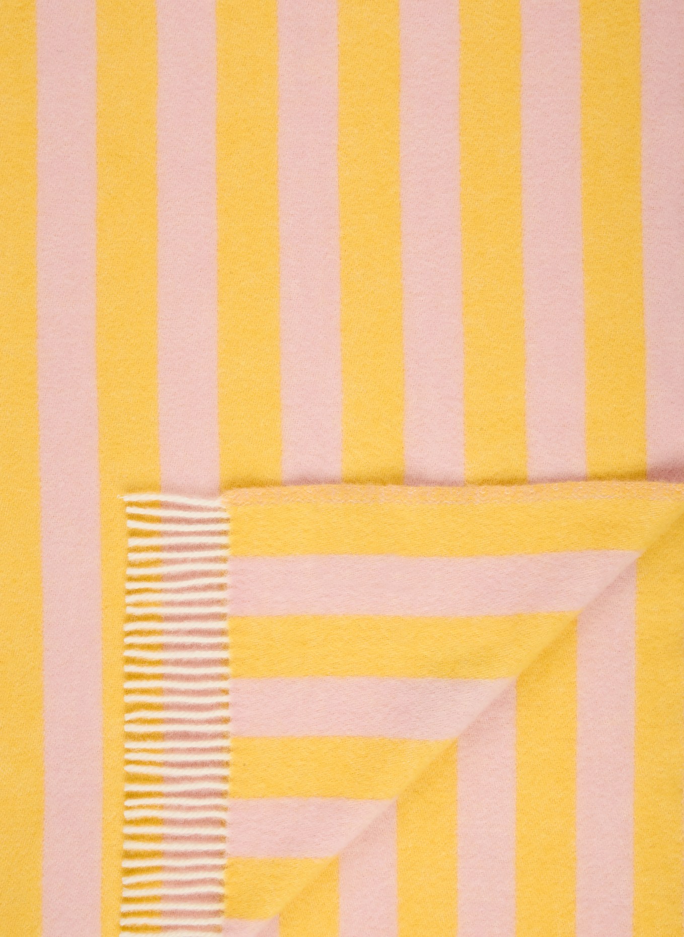 MAISON DEUX Plaid CANDY: GEEL / ROSÉ / CRÈME