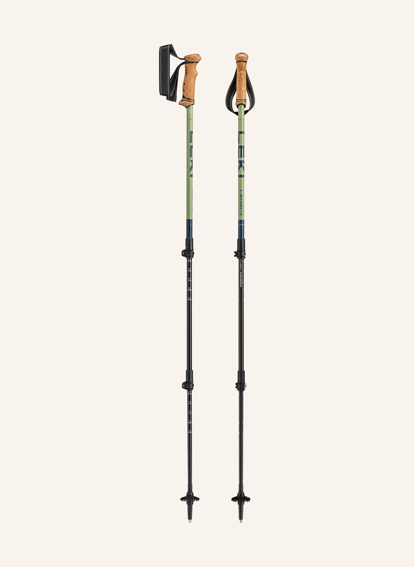 LEKI Trekkingstöcke LEGACY LITE: OLIV / DUNKELBLAU