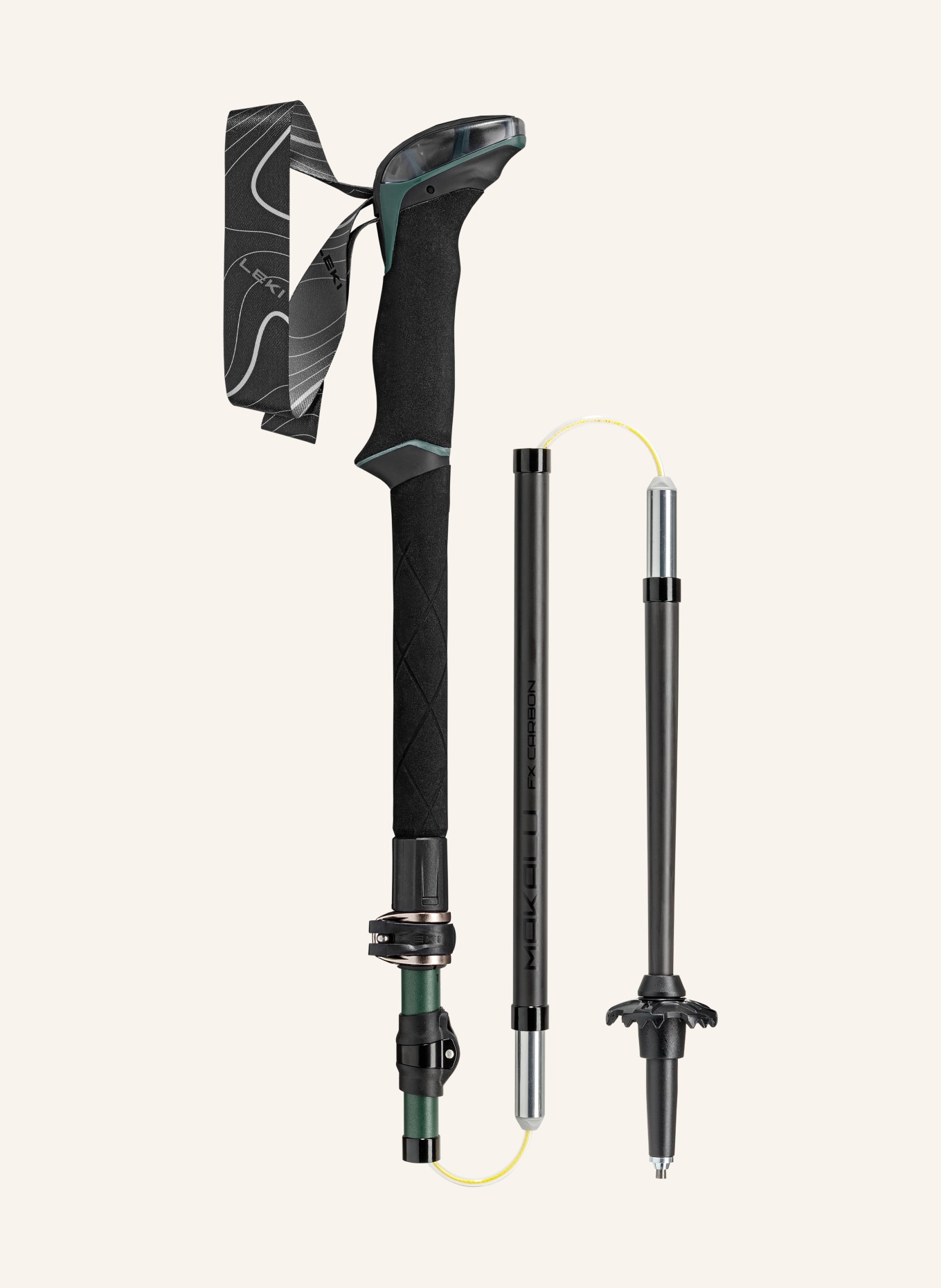 LEKI Trekkingstöcke MAKALU FX CARBON: DUNKELGRAU / SCHWARZ