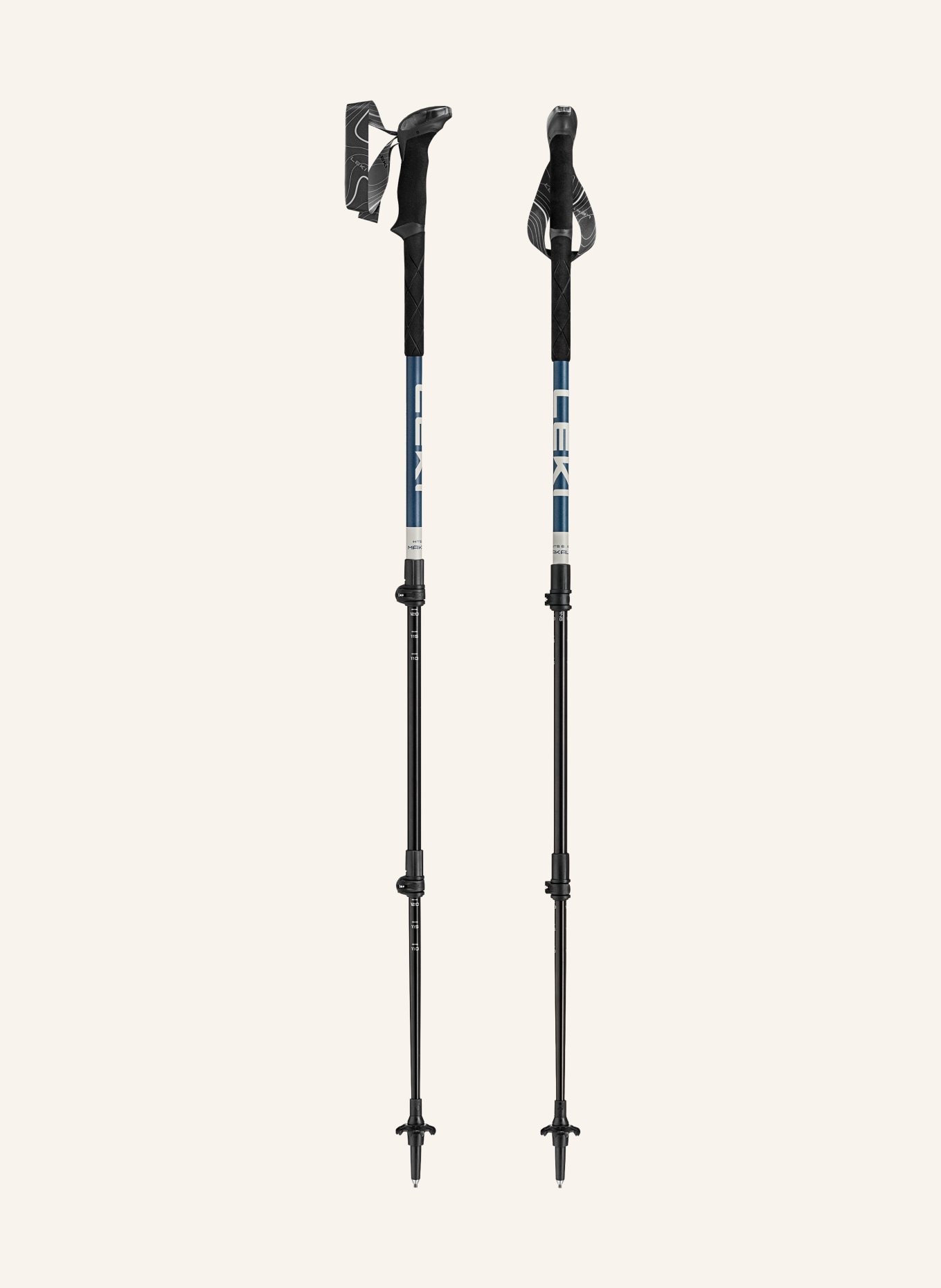 LEKI Trekkingstöcke MAKALU: BLAUGRAU / HELLGRAU