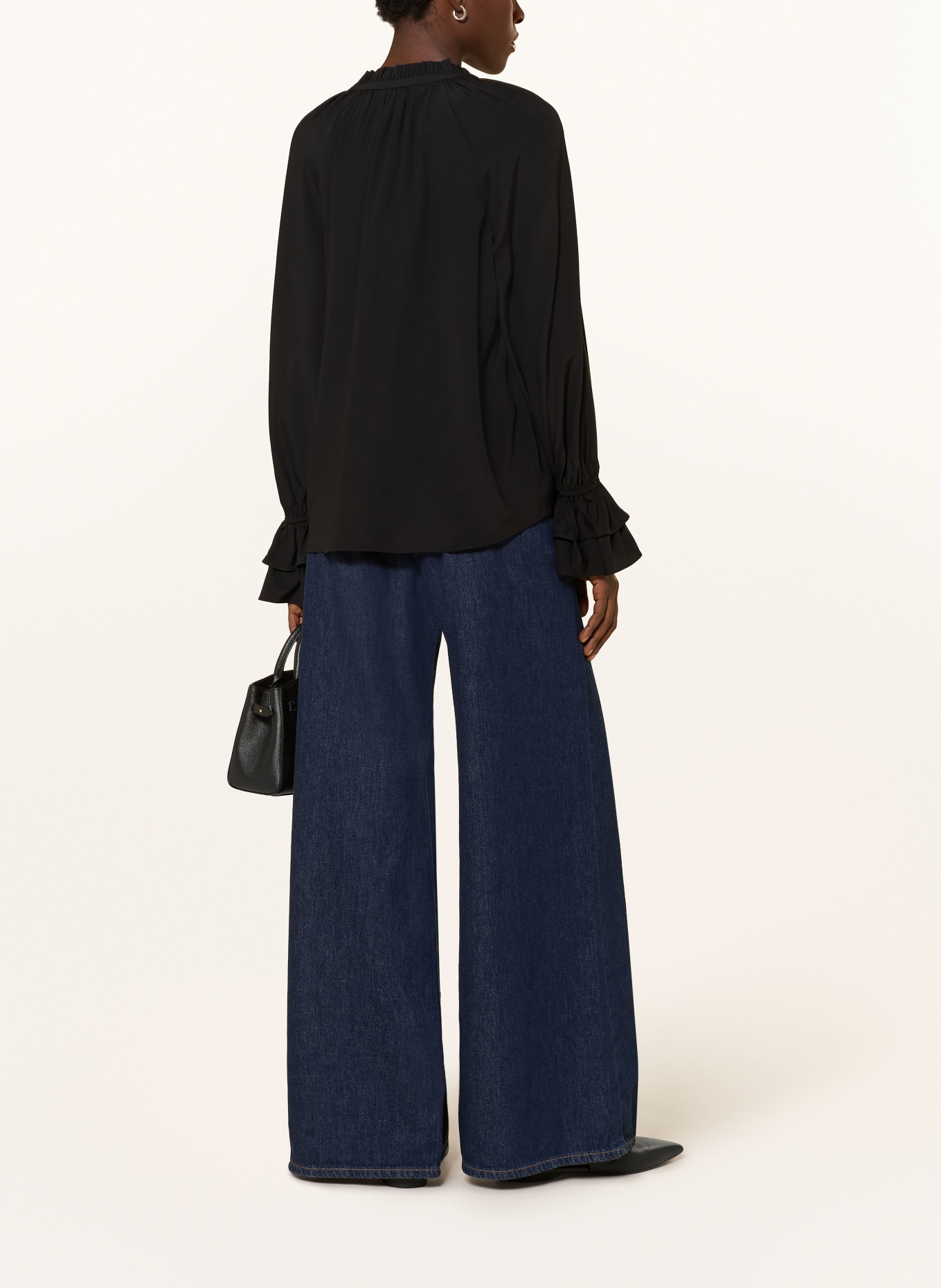 HERZENS Silk blouse: BLACK