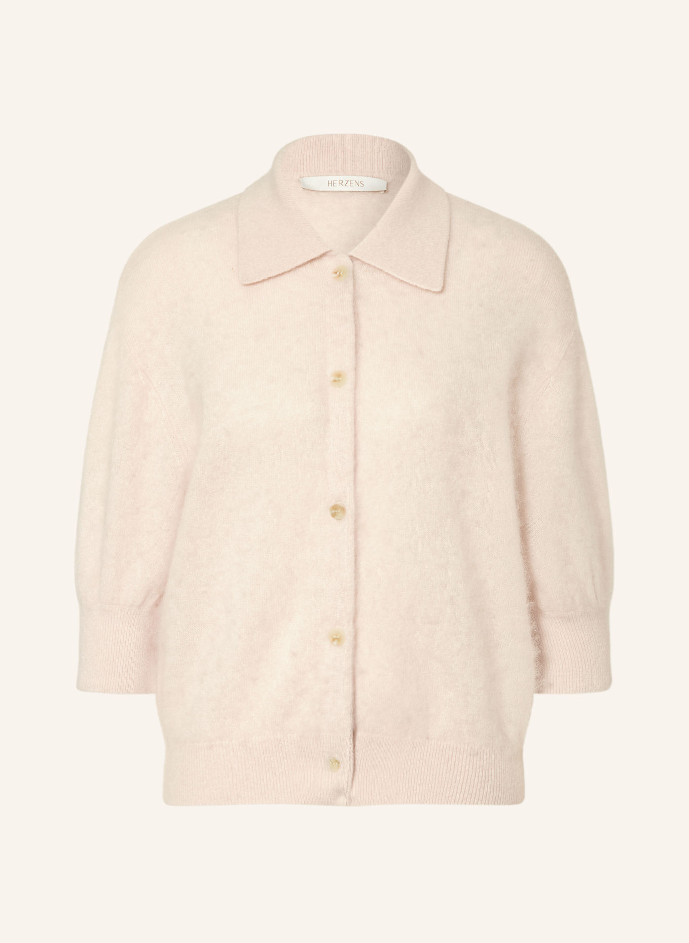 HERZENS Strickbluse LEA mit 3/4-Arm: CREME