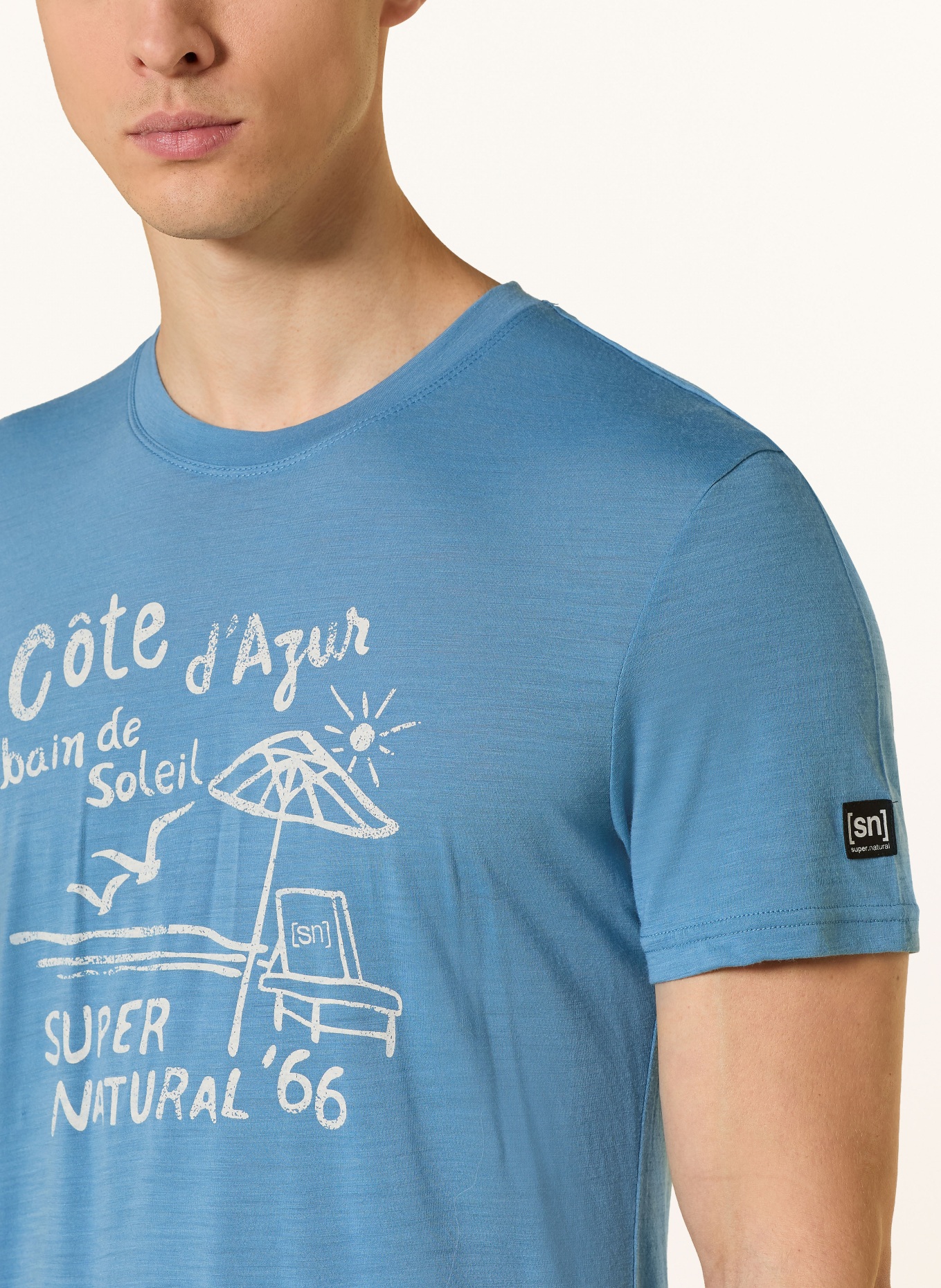 super.natural Funktionsshirt COTE D'AZUR mit Merinowolle: BLAU