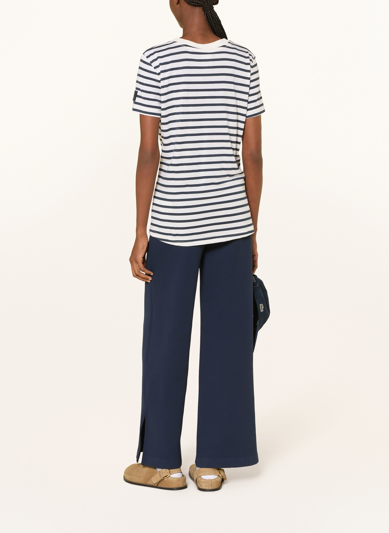 super.natural Funktionsshirt COTE D'AZUR mit Merinowolle: DUNKELBLAU / WEISS