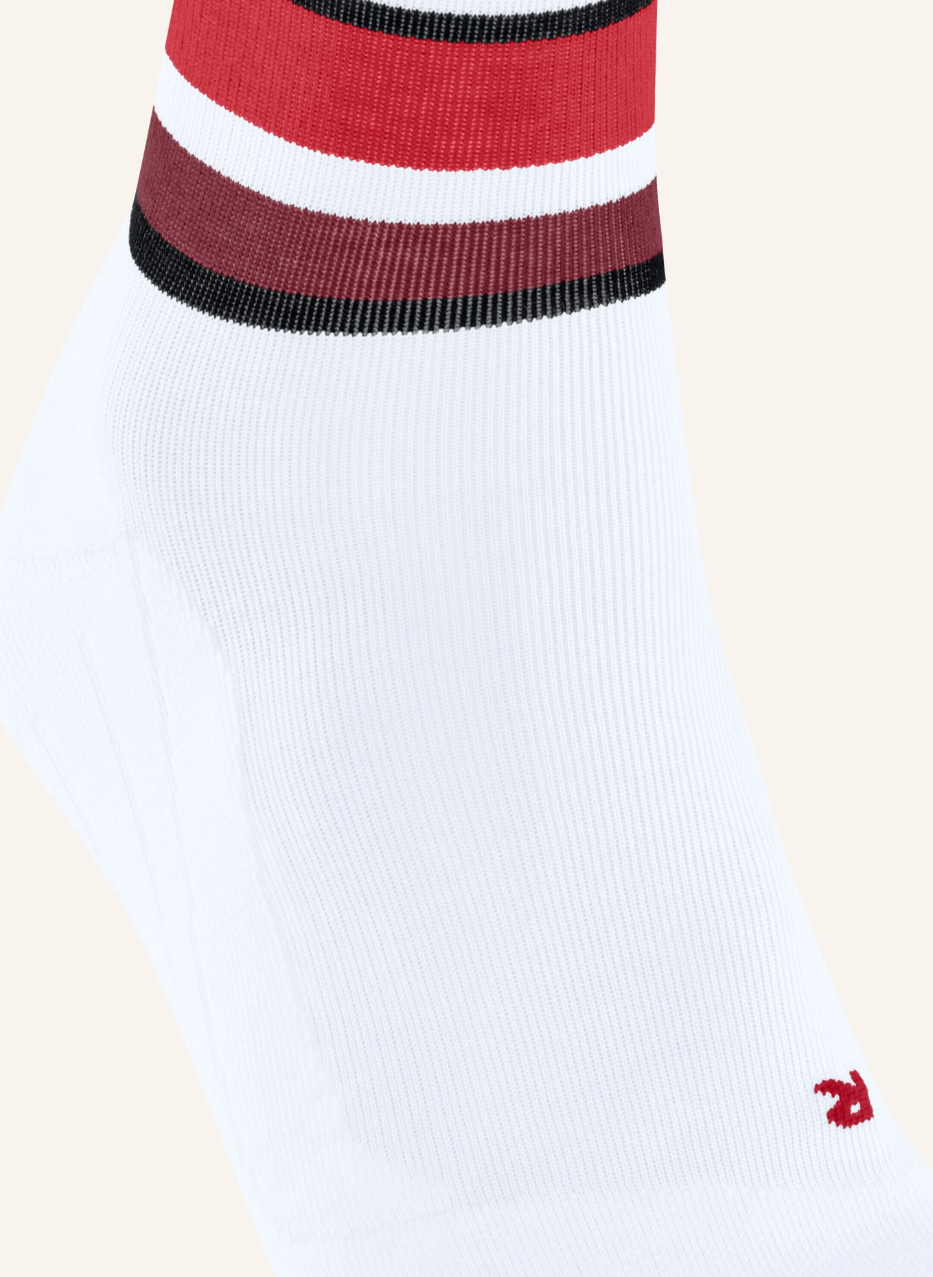 FALKE Skarpety do biegania RU4 ENDURANCE COMPRESSION: BIAŁY / CIEMNOCZERWONY / CZARNY