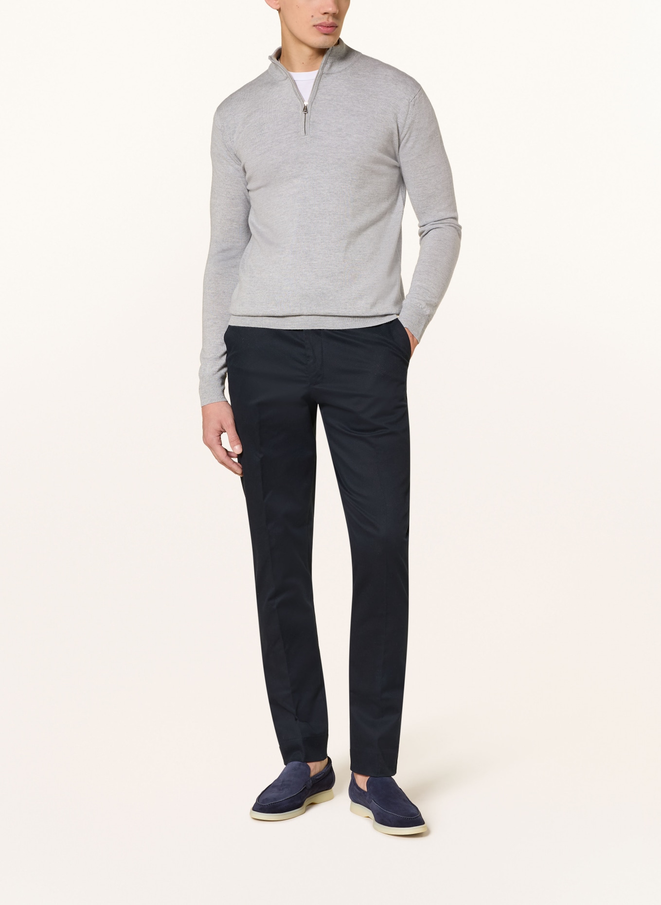 Aurélien Merino wool sweater: LIGHT GRAY