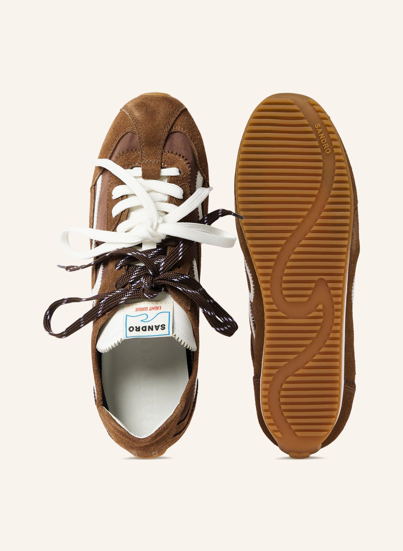 SANDRO Sneaker: BRAUN / WEISS