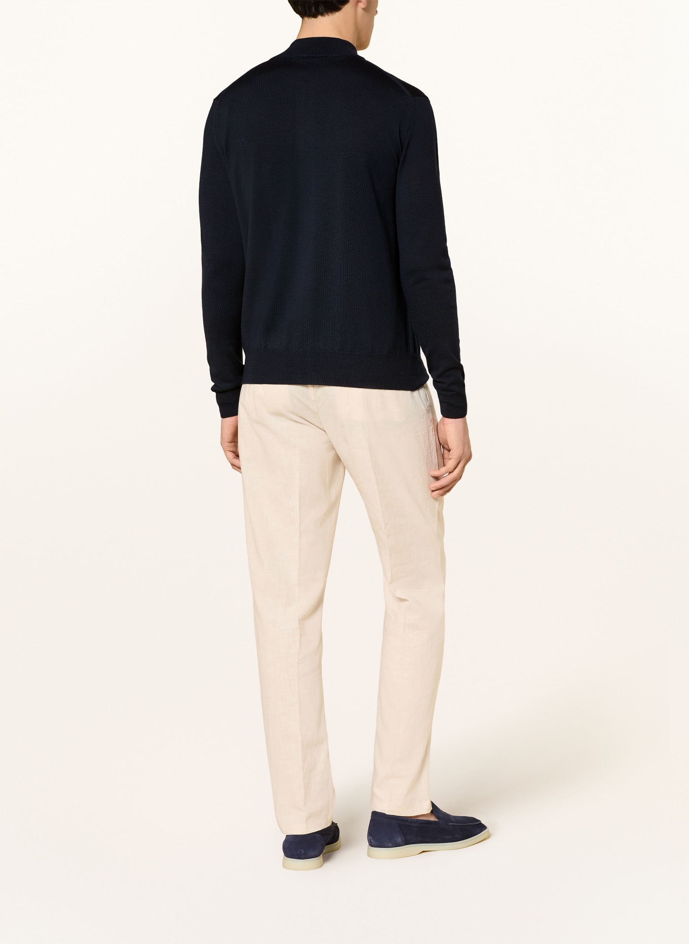 Aurélien Merinowool cardigan: DARK BLUE