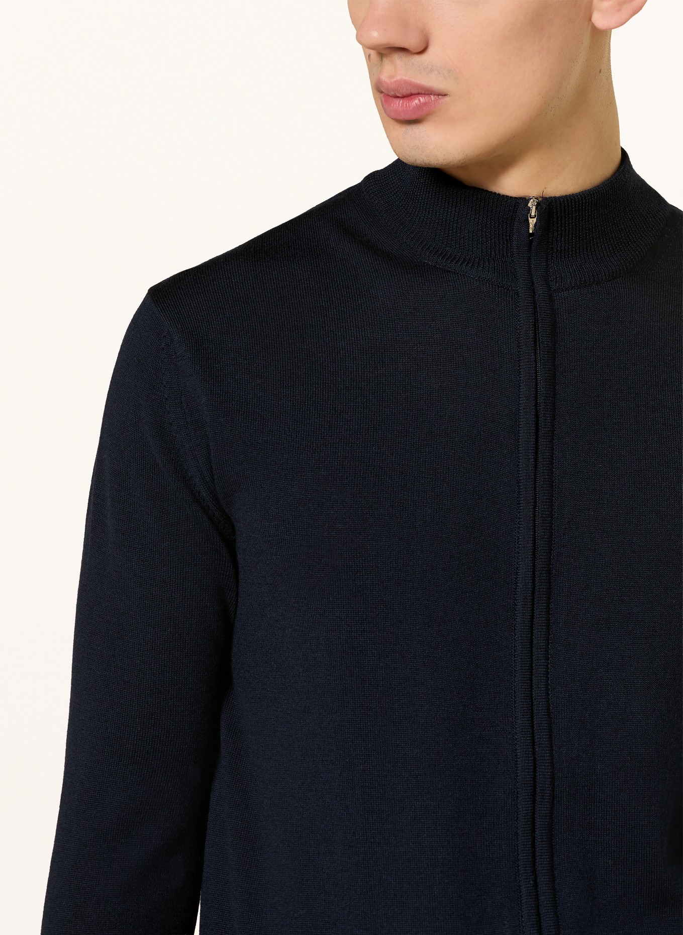 Aurélien Merinowool cardigan: DARK BLUE