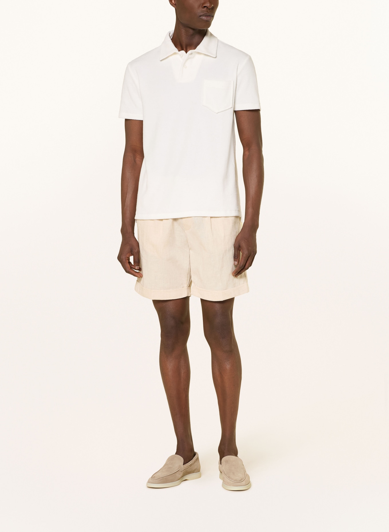 Aurélien Frottee-Poloshirt TERRY TOWELLING: WEISS