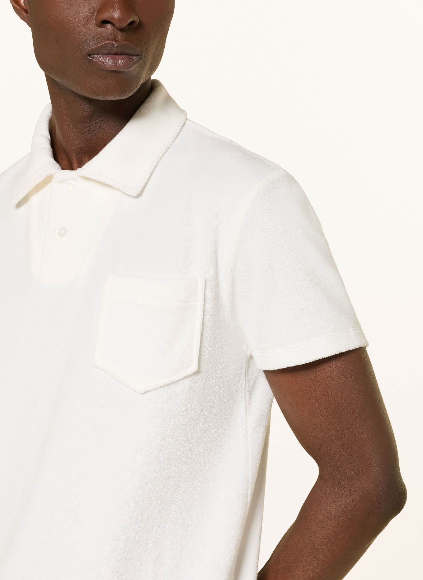Aurélien Frottee-Poloshirt TERRY TOWELLING: WEISS