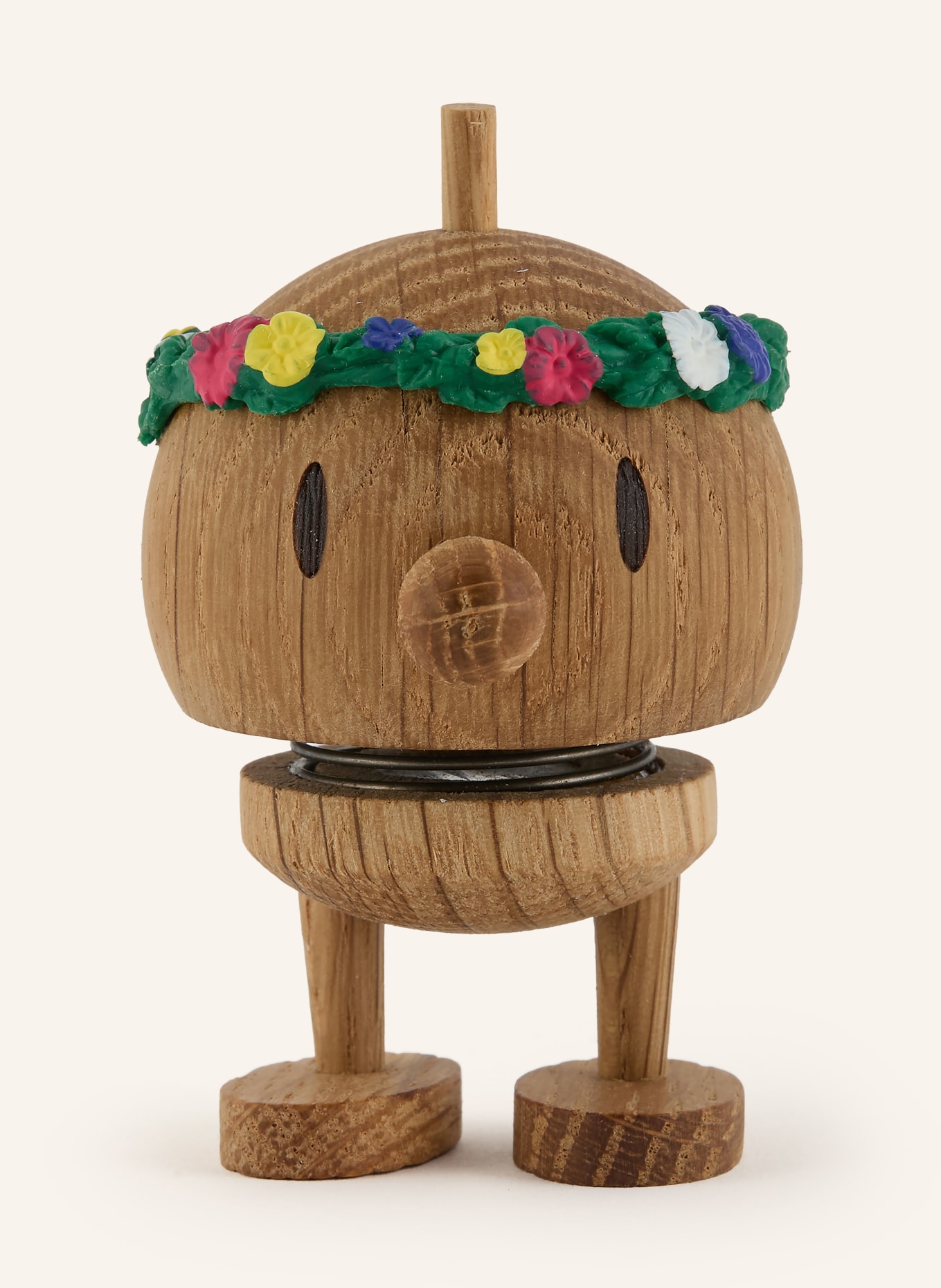 Hoptimist Decoratiefiguur FLOWER BUMBLE SMALL: LICHTBRUIN / ROZE / GROEN