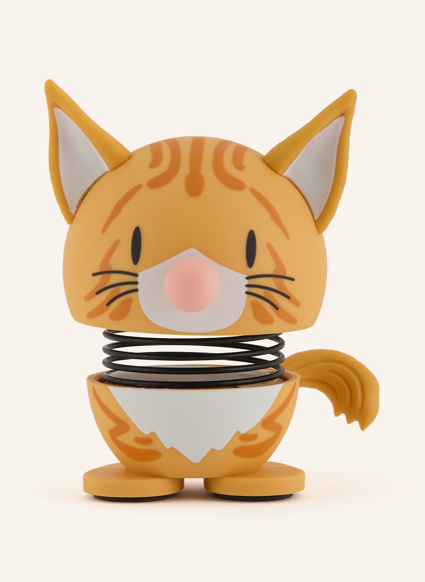 Hoptimist Decorative Figurine ORANGE TABBY XS: CAMEL / PINK / DARK ORANGE