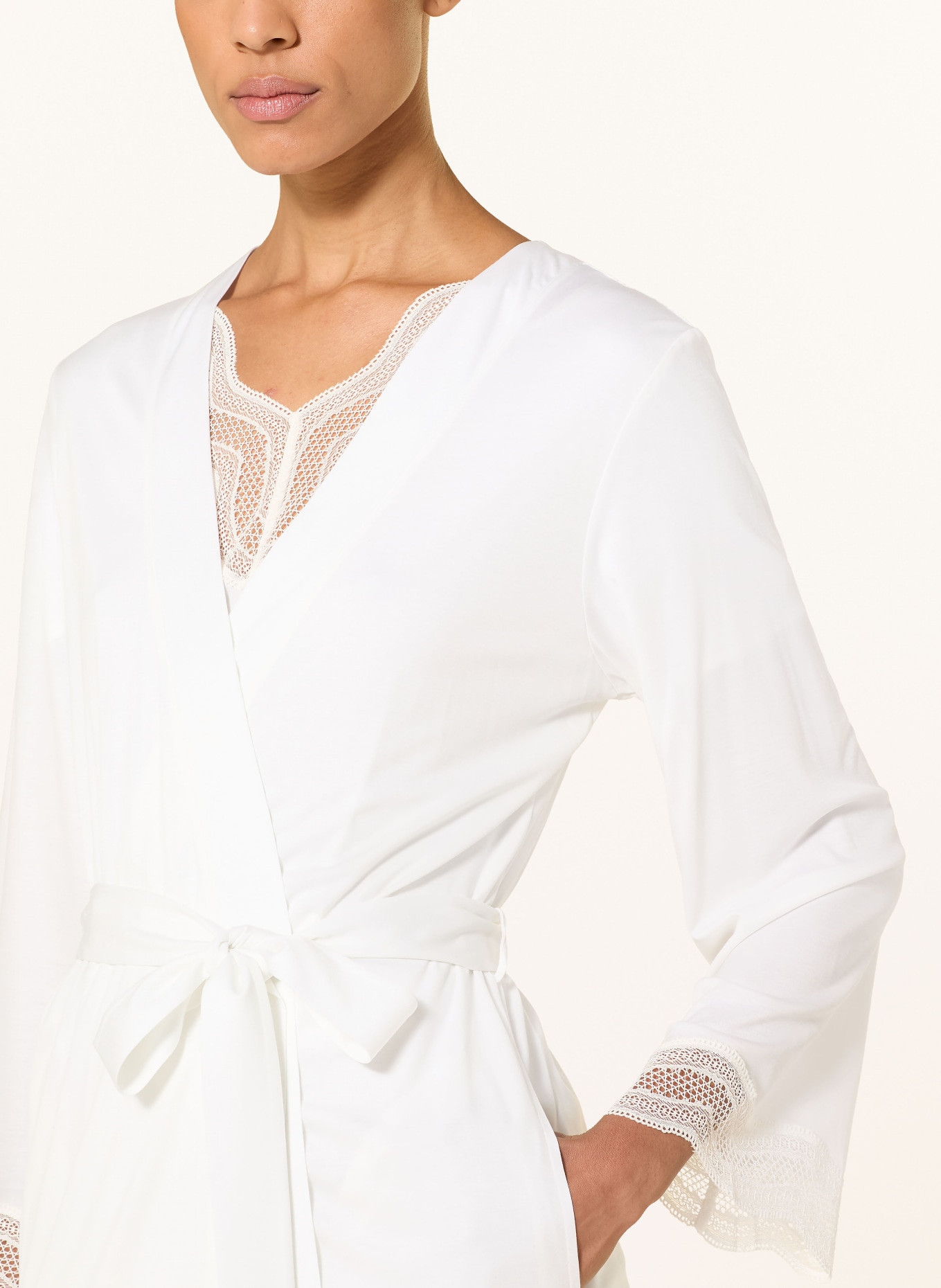 HANRO Dámský župan CIRA: BÍLÁ