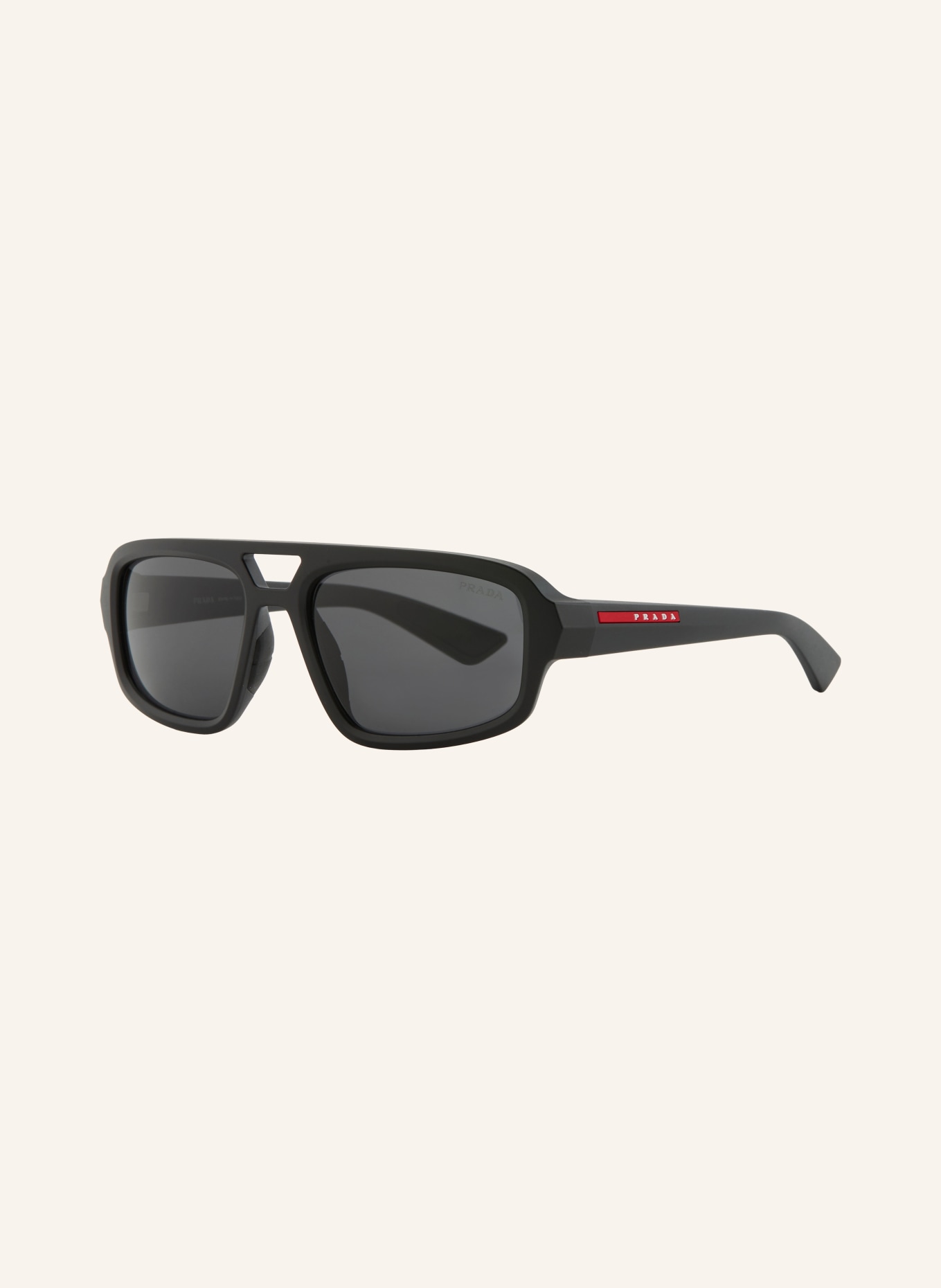 PRADA LINEA ROSSA Sonnenbrille PS B11SU: MATT SCHWARZ/ DUNKELGRAU