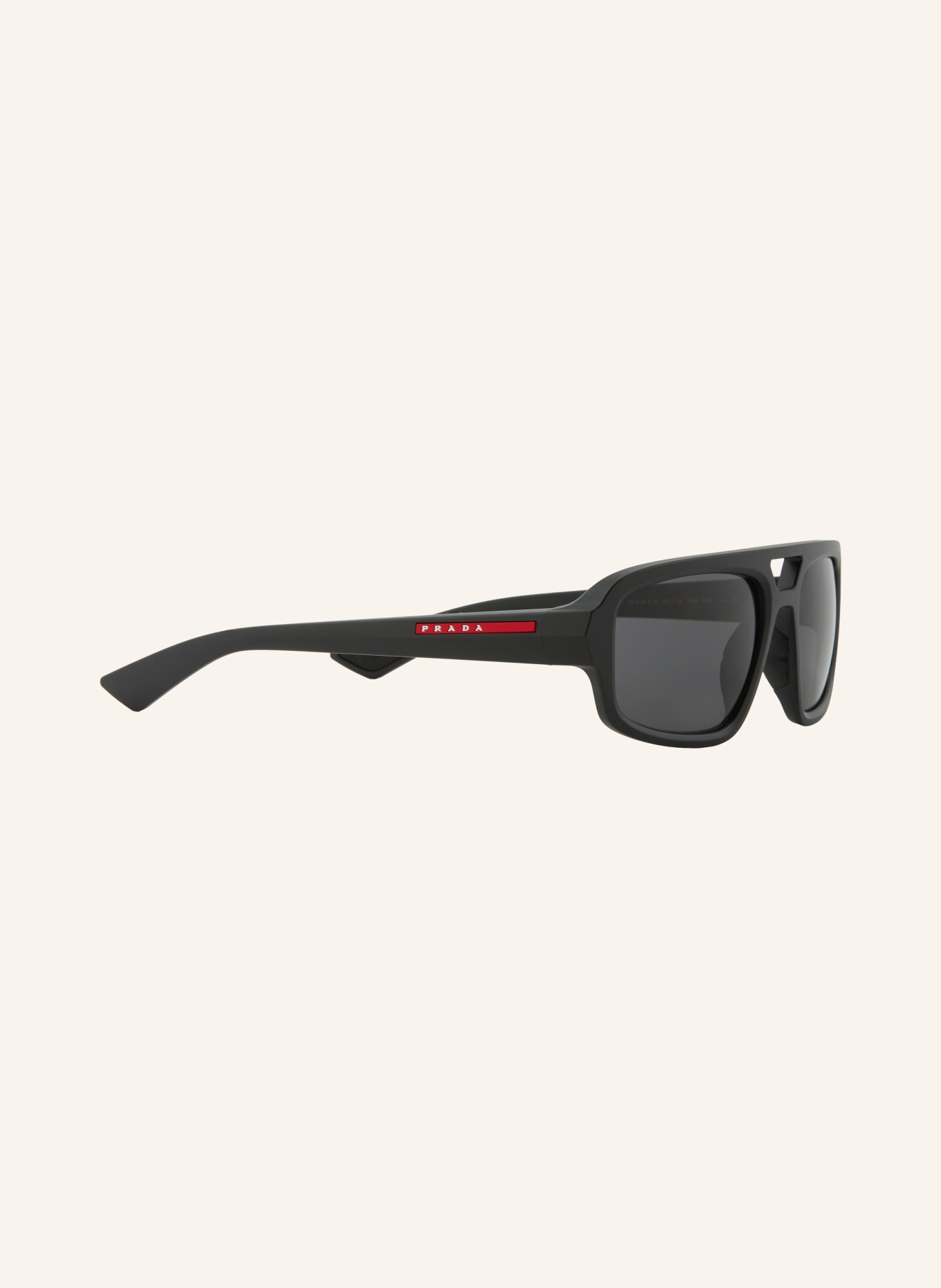 PRADA LINEA ROSSA Sonnenbrille PS B11SU: MATT SCHWARZ/ DUNKELGRAU