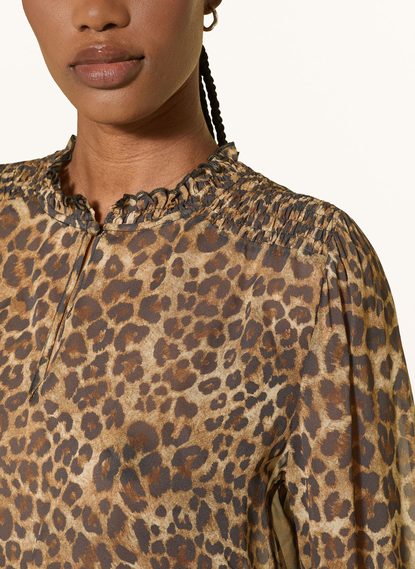 Princess GOES HOLLYWOOD Blusenshirt mit Rüschen: BRAUN / COGNAC / DUNKELBRAUN