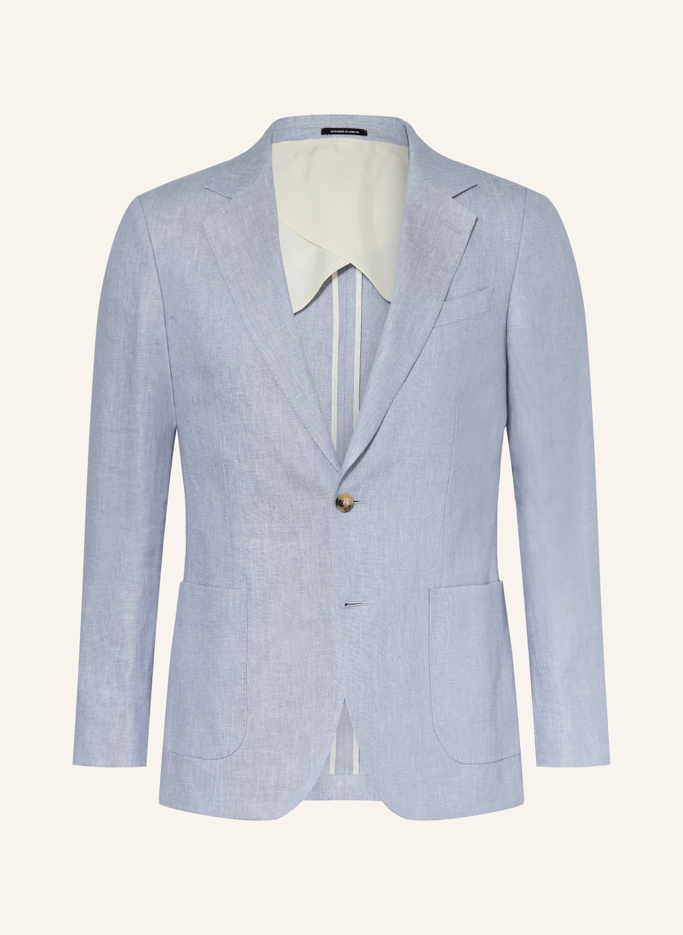 REISS Marynarka z lnu ATLANTIC o kroju Extra Slim Fit: JASNONIEBIESKI