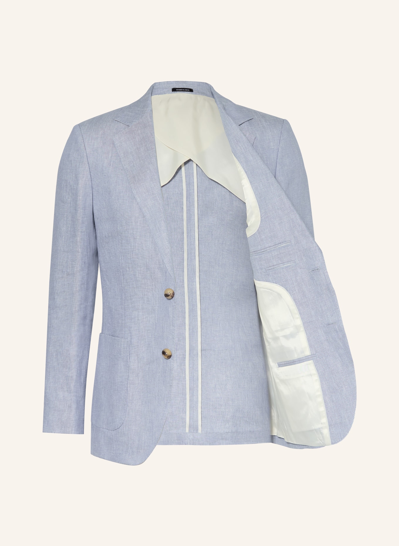 REISS Marynarka z lnu ATLANTIC o kroju Extra Slim Fit: JASNONIEBIESKI