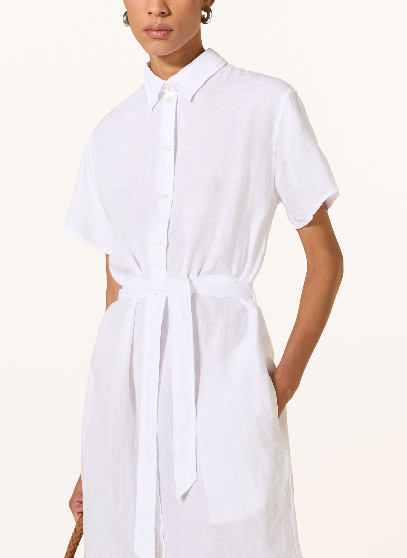 VILEBREQUIN Hemdblusenkleid: WEISS