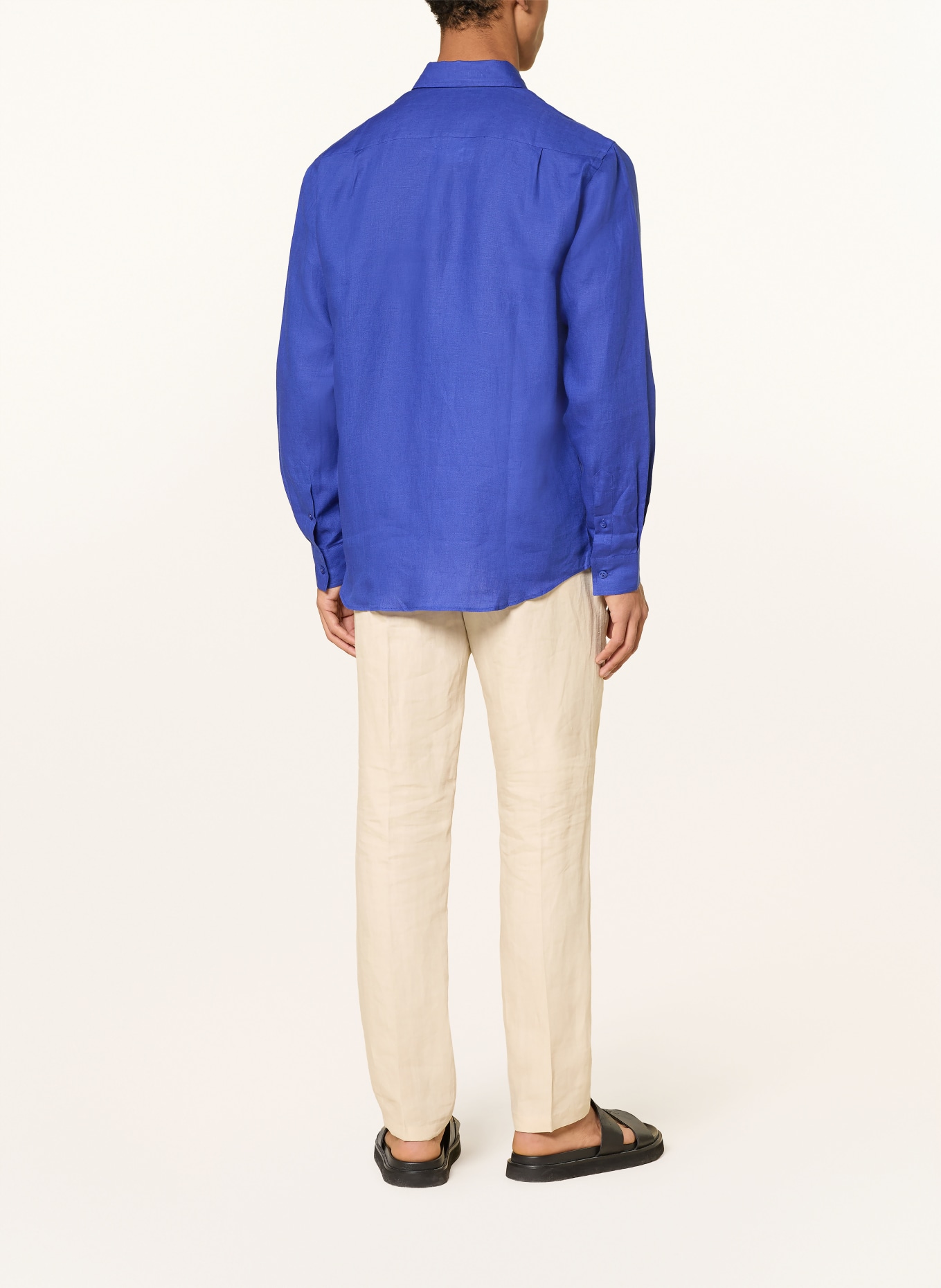 VILEBREQUIN Leinenhemd CAROUBIS Comfort Fit: BLAU