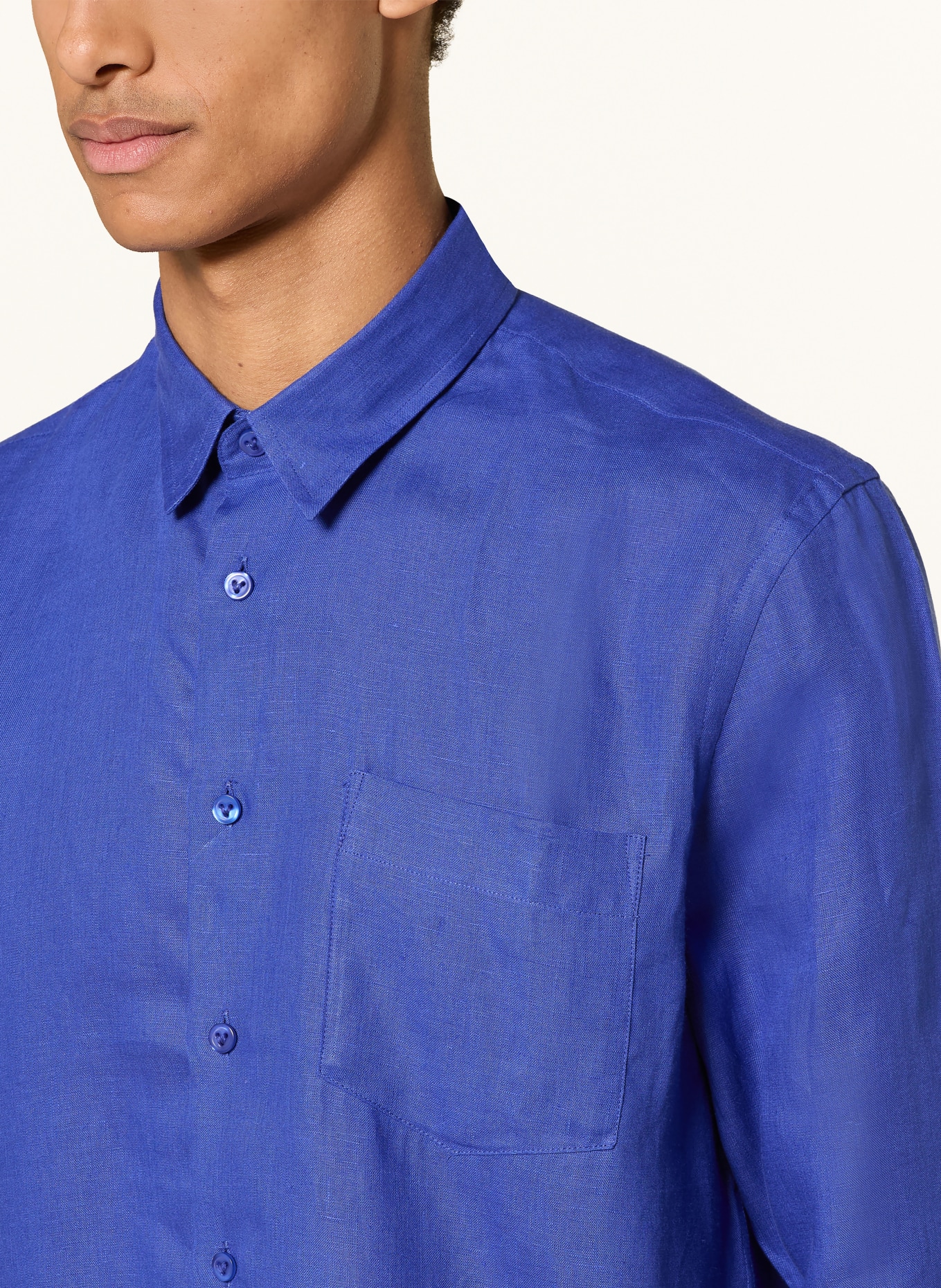 VILEBREQUIN Leinenhemd CAROUBIS Comfort Fit: BLAU