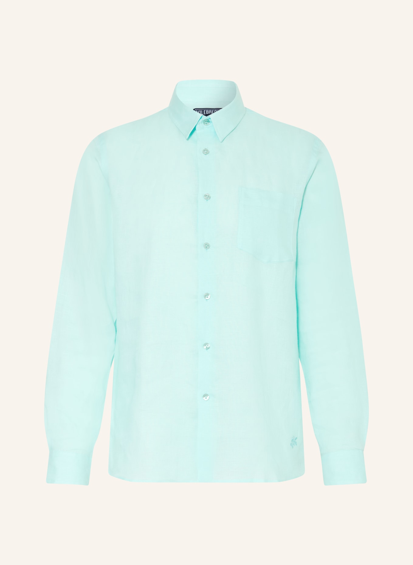 VILEBREQUIN Leinenhemd CAROUBIS Comfort Fit: TÜRKIS