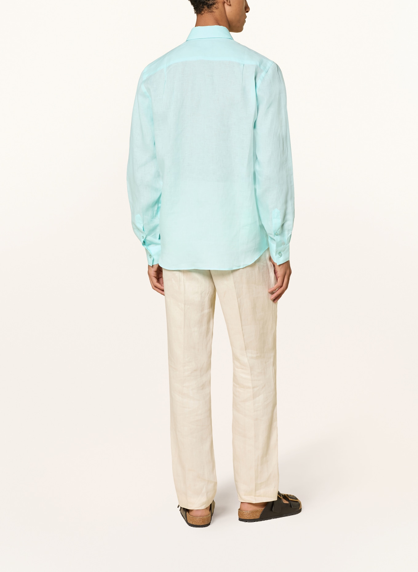 VILEBREQUIN Leinenhemd CAROUBIS Comfort Fit: TÜRKIS