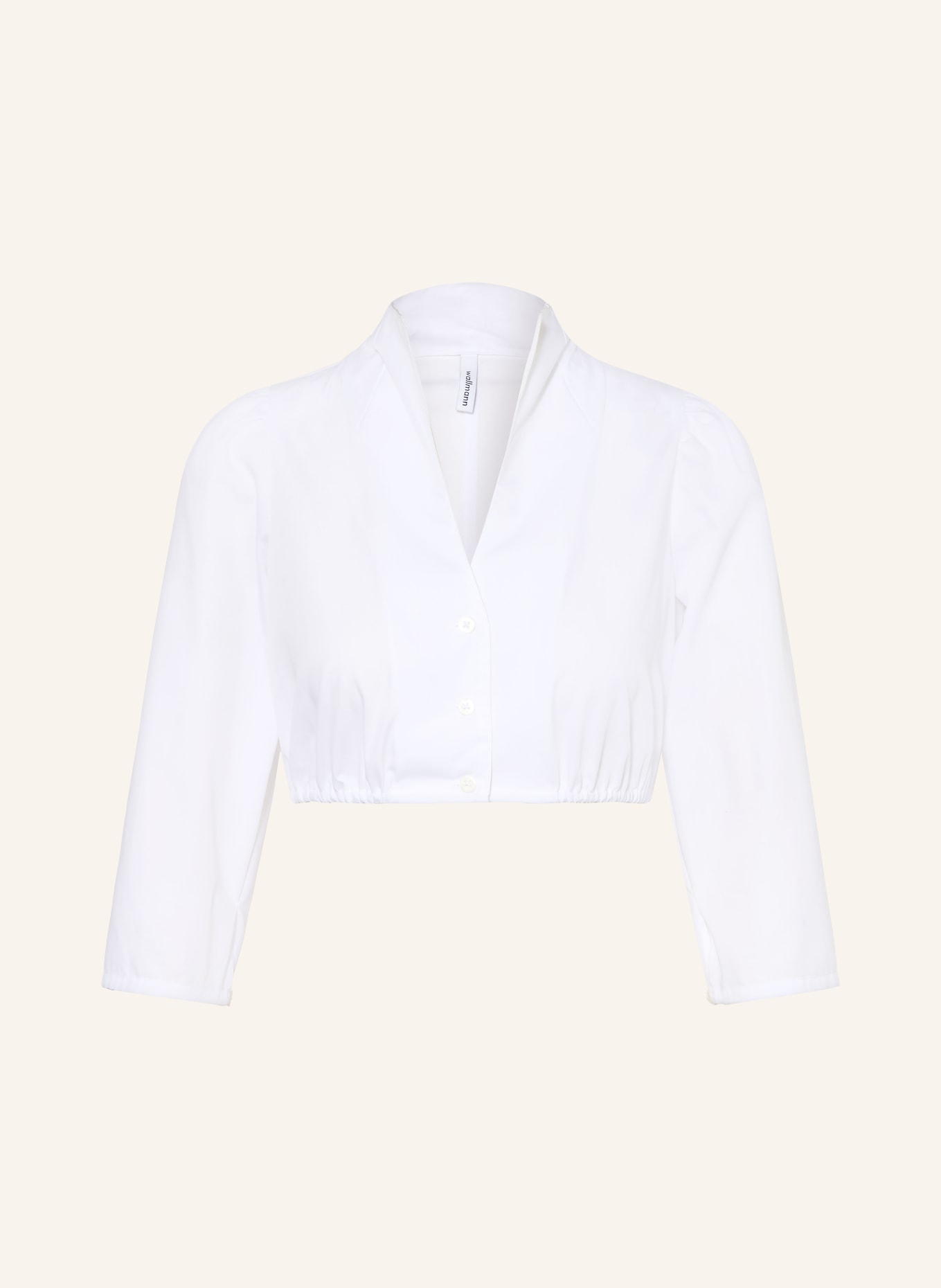 wallmann Dirndlová blůza s 3/4 rukávy: BÍLÁ