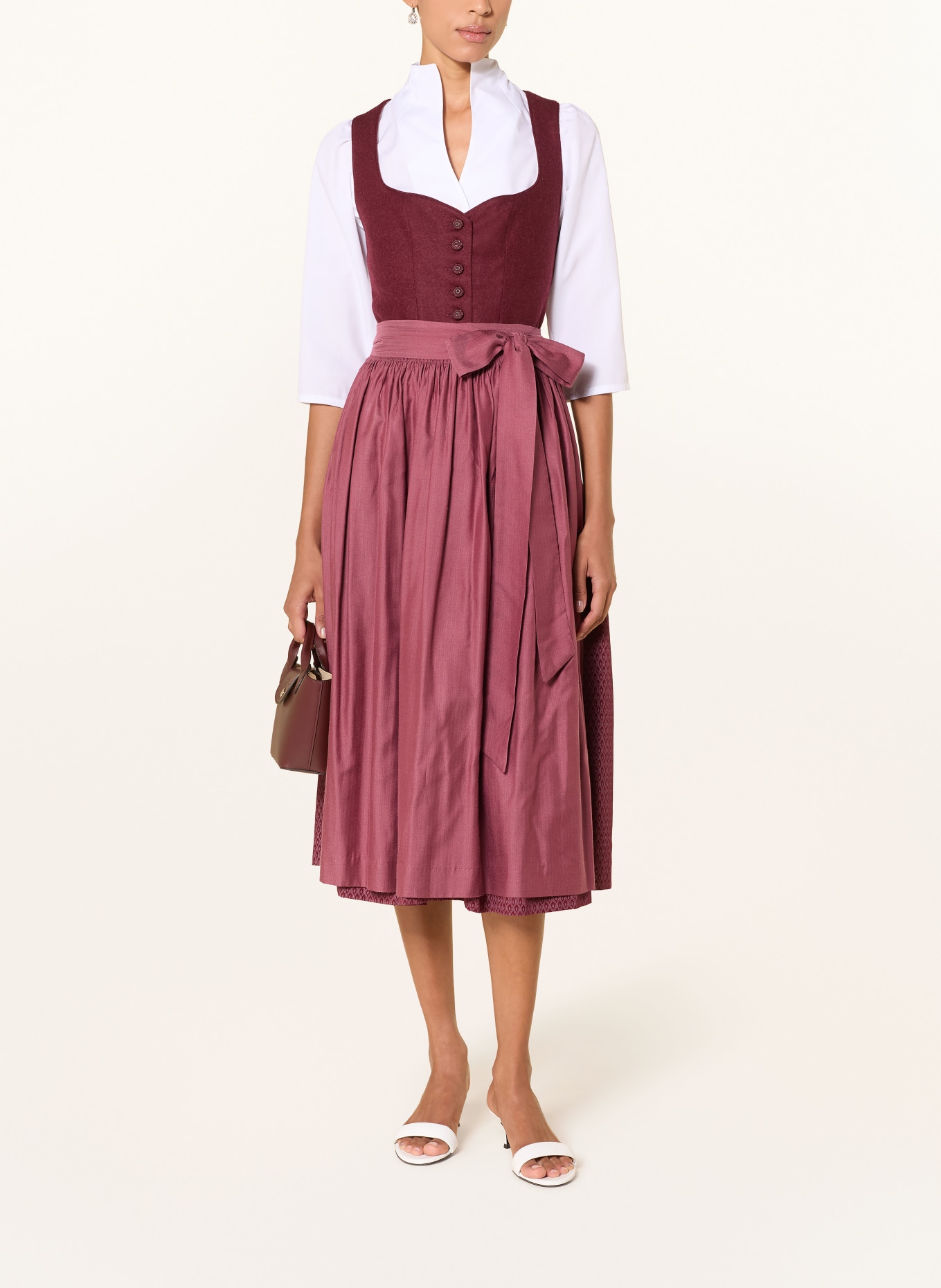 wallmann Dirndlová blůza s 3/4 rukávy: BÍLÁ