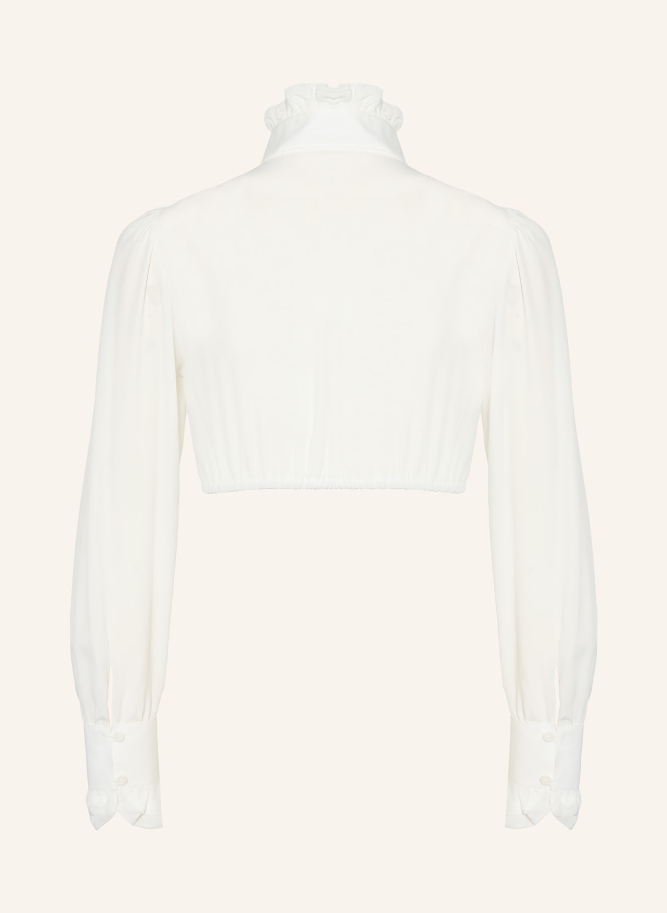 wallmann Dirndlbluse mt Rüschen: WEISS