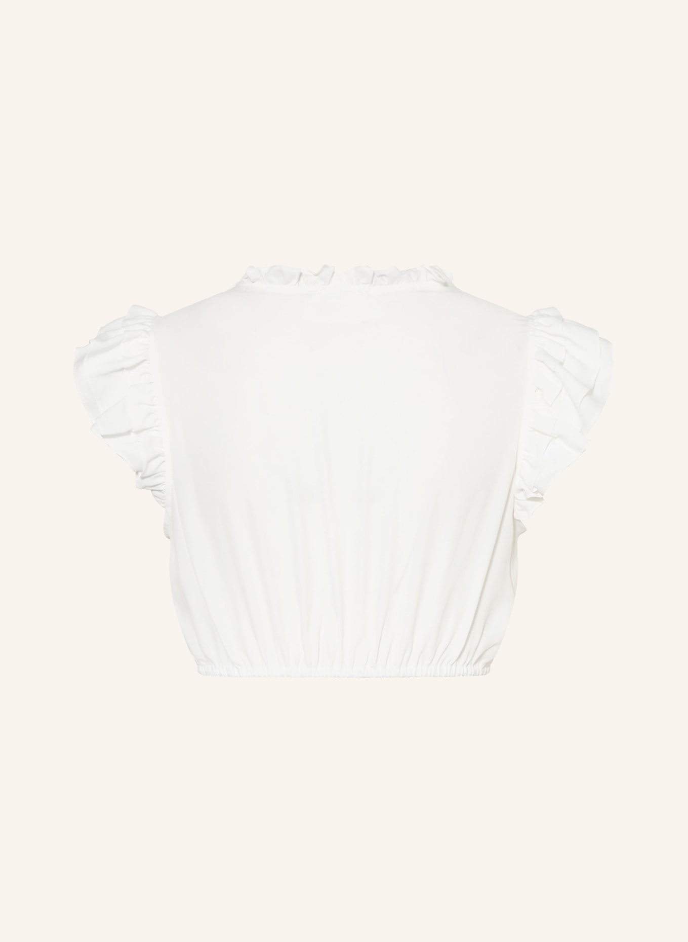 wallmann Dirndlbluse mit Rüschen: WEISS