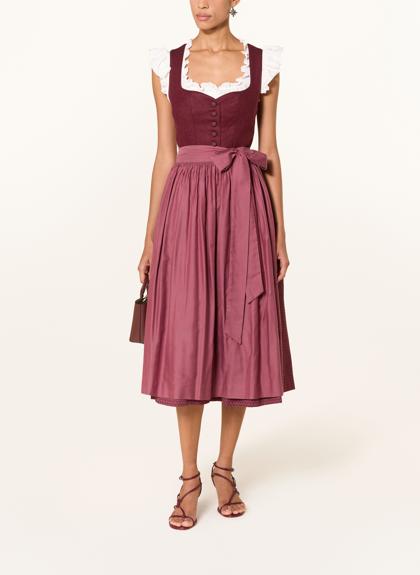 wallmann Dirndlbluse mit Rüschen: WEISS