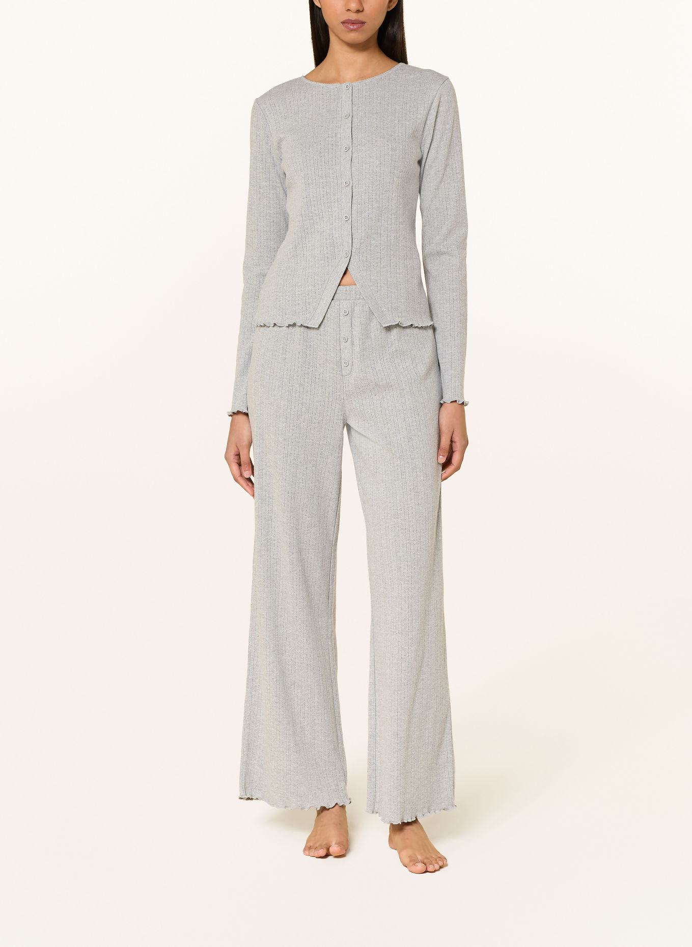 CHANTELLE LOVIE Lounge Jacket: LIGHT GRAY