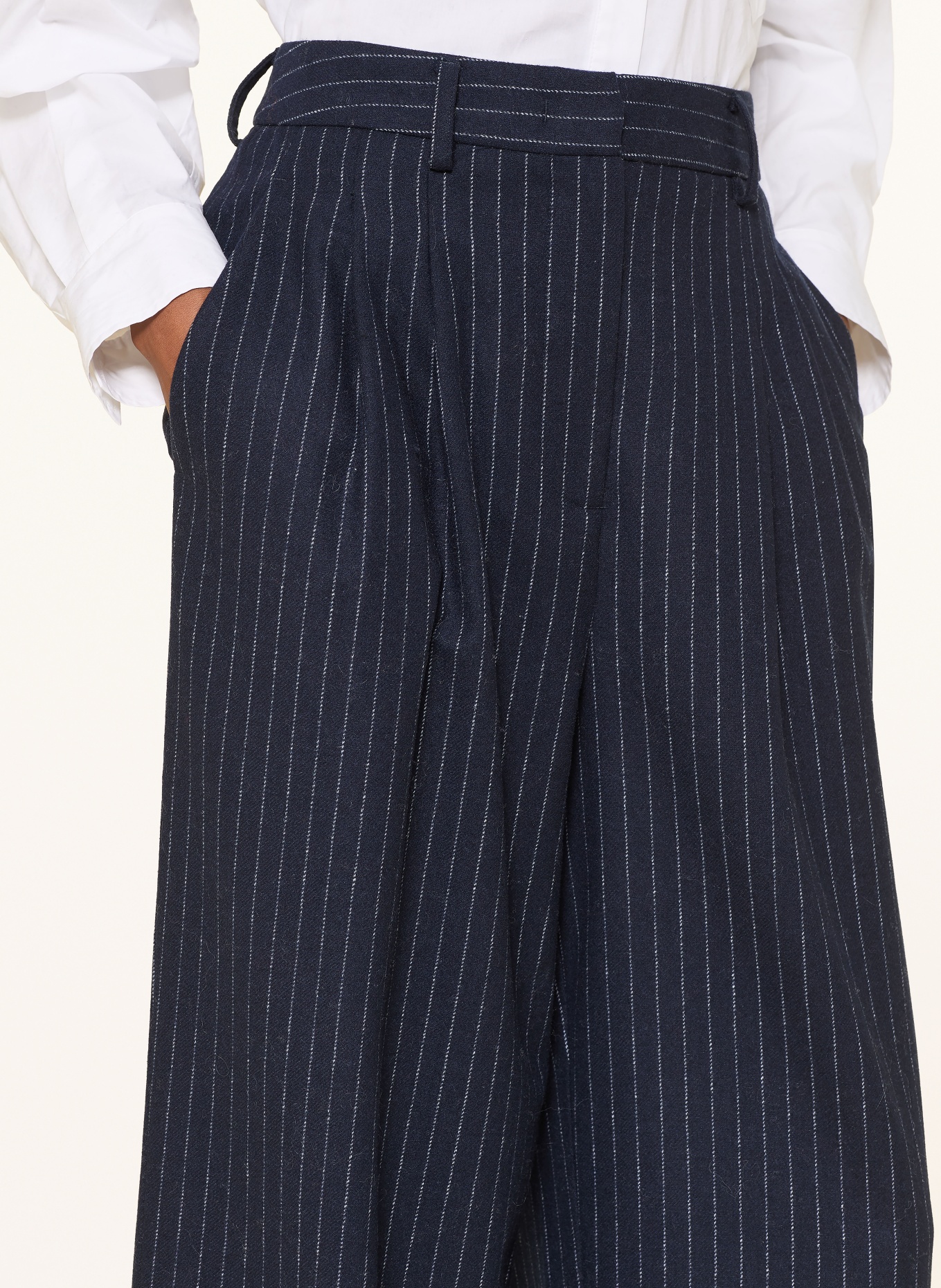 Alcidia da Veiga Marlene-broek: DONKERBLAUW / WIT
