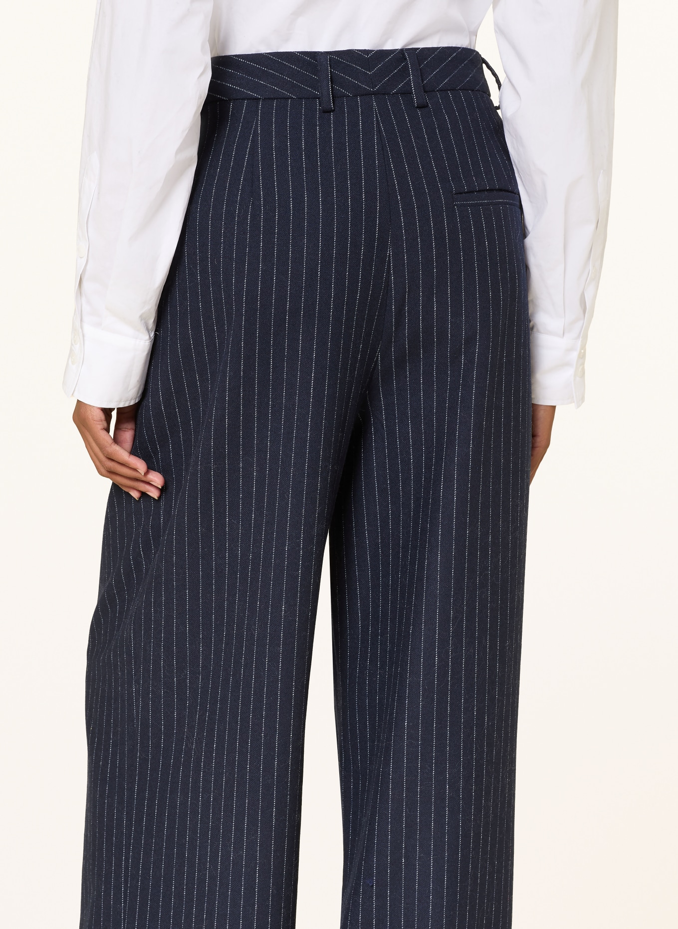 Alcidia da Veiga Marlene-broek: DONKERBLAUW / WIT