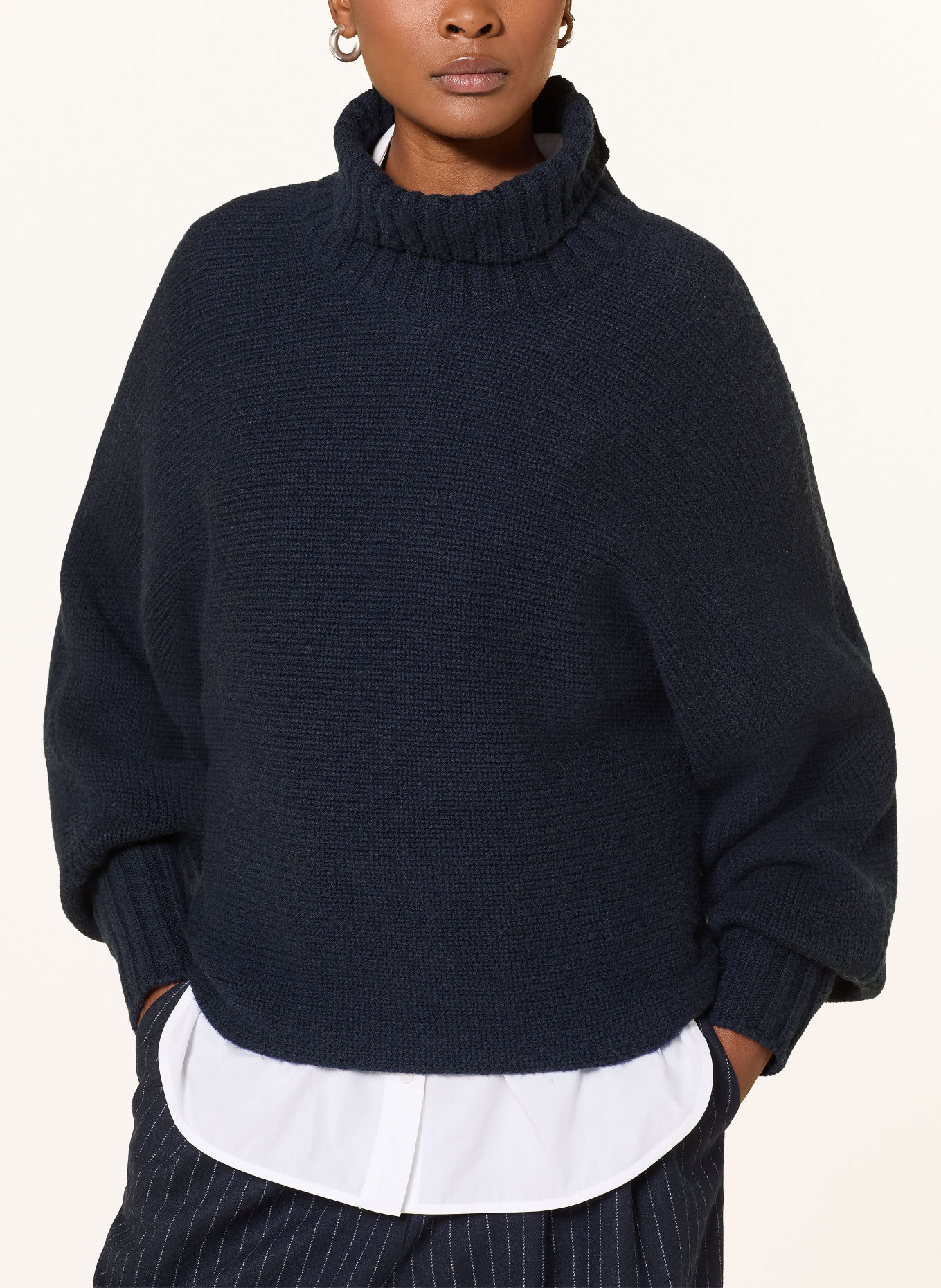 Alcidia da Veiga Turtleneck sweater with cashmere: DARK BLUE