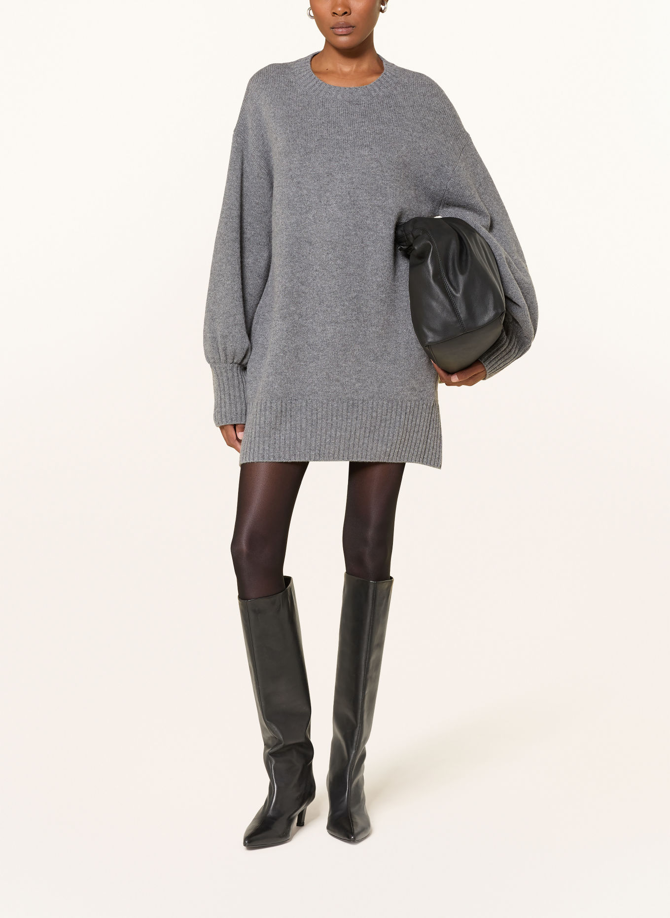 Alcidia da Veiga Cashmere knit dress: DARK GRAY