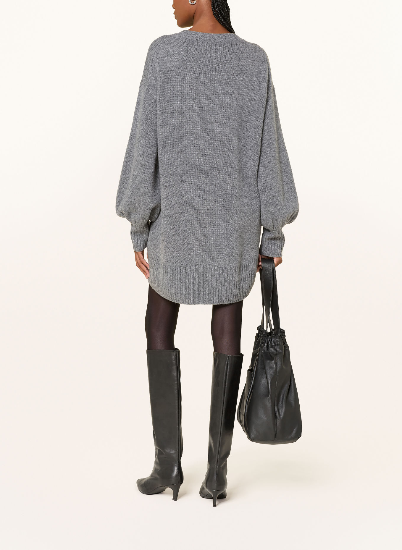 Alcidia da Veiga Cashmere knit dress: DARK GRAY