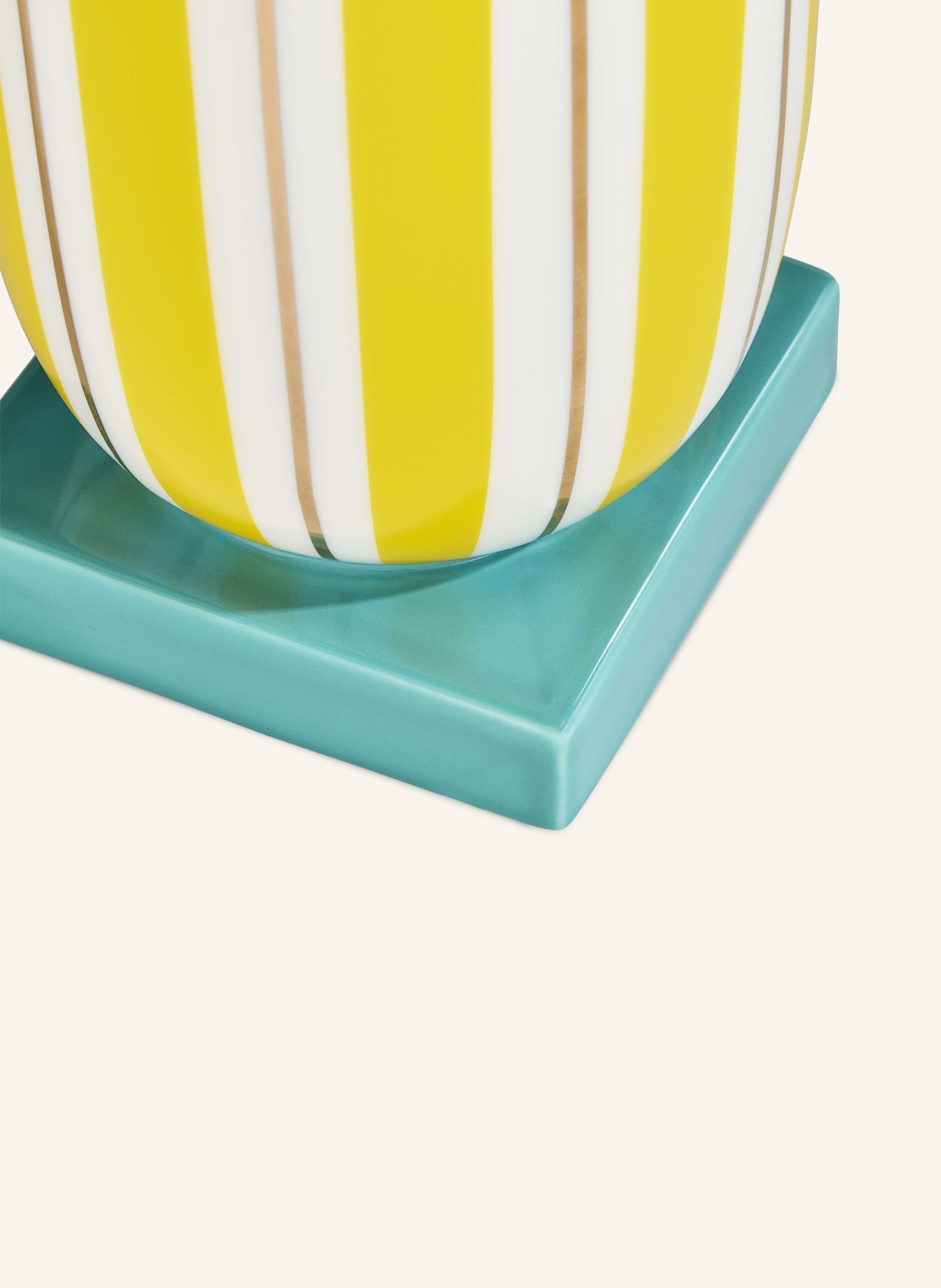 JONATHAN ADLER Vase PORTOFINO FLARED TALL: JAUNE / CRÈME / TURQUOISE