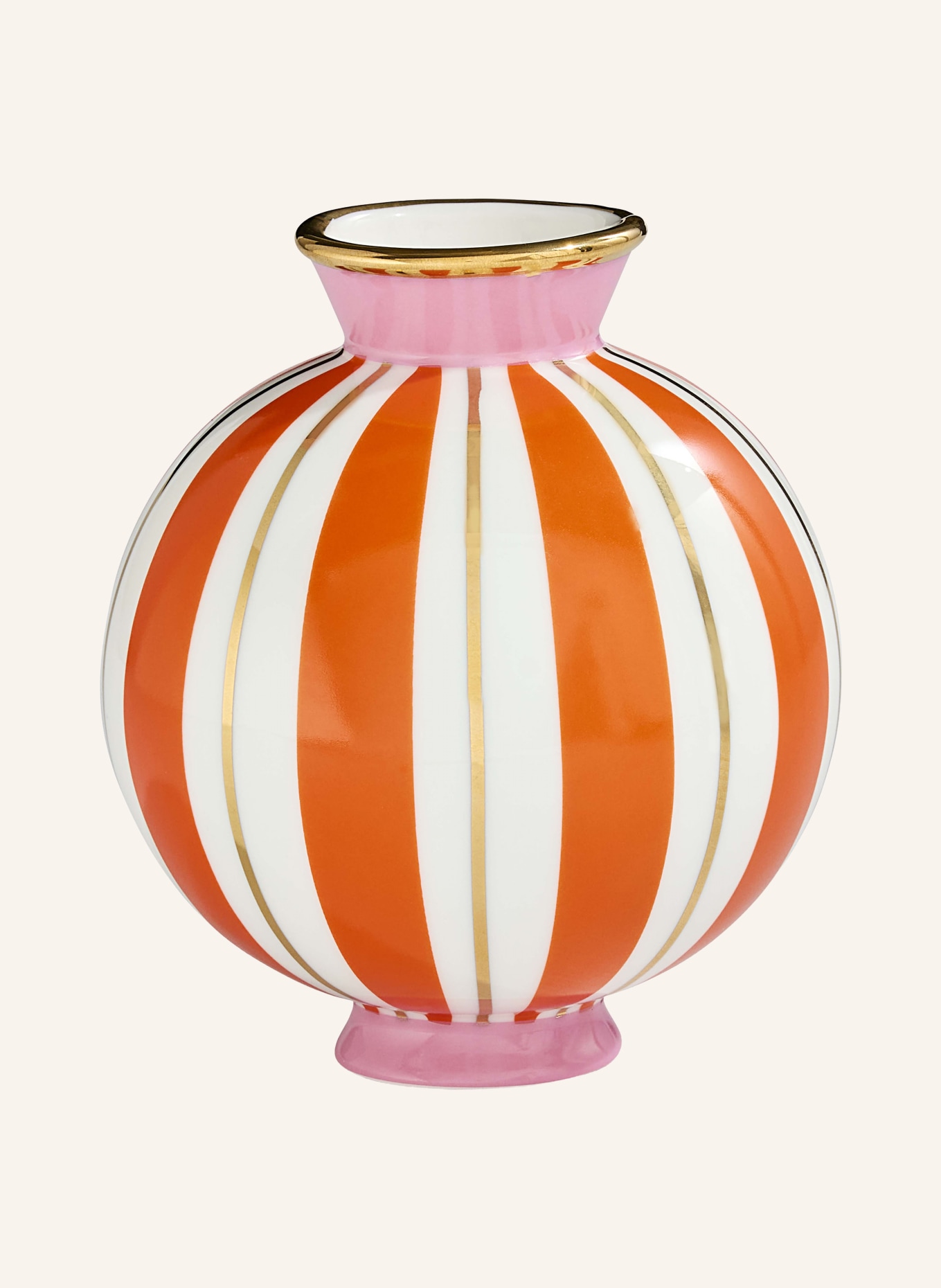 JONATHAN ADLER Vase PORTOFINO BUD: CRÈME / OR / ORANGE