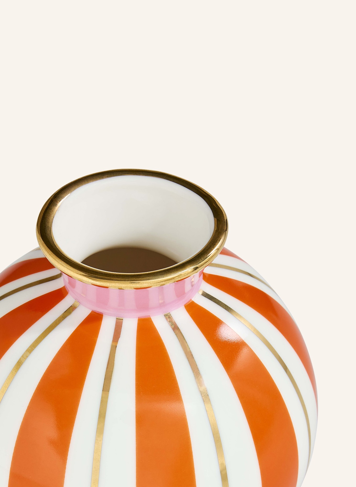 JONATHAN ADLER Vase PORTOFINO BUD: CRÈME / OR / ORANGE