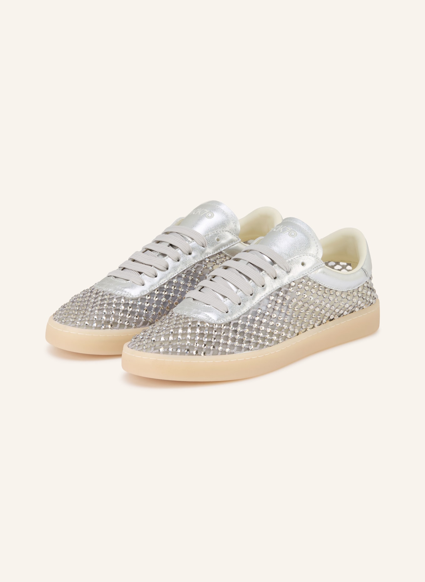BACK 70 Sneaker BACK70 STRASS z kamieniami ozdobnymi: SREBRNY / JASNOCZARY