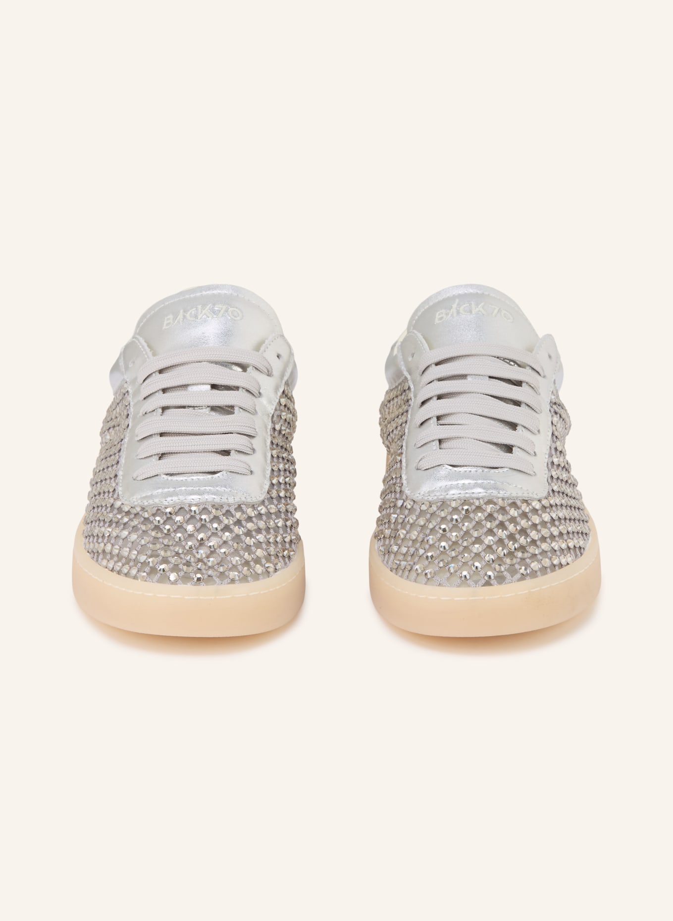BACK 70 Sneaker BACK70 STRASS z kamieniami ozdobnymi: SREBRNY / JASNOCZARY