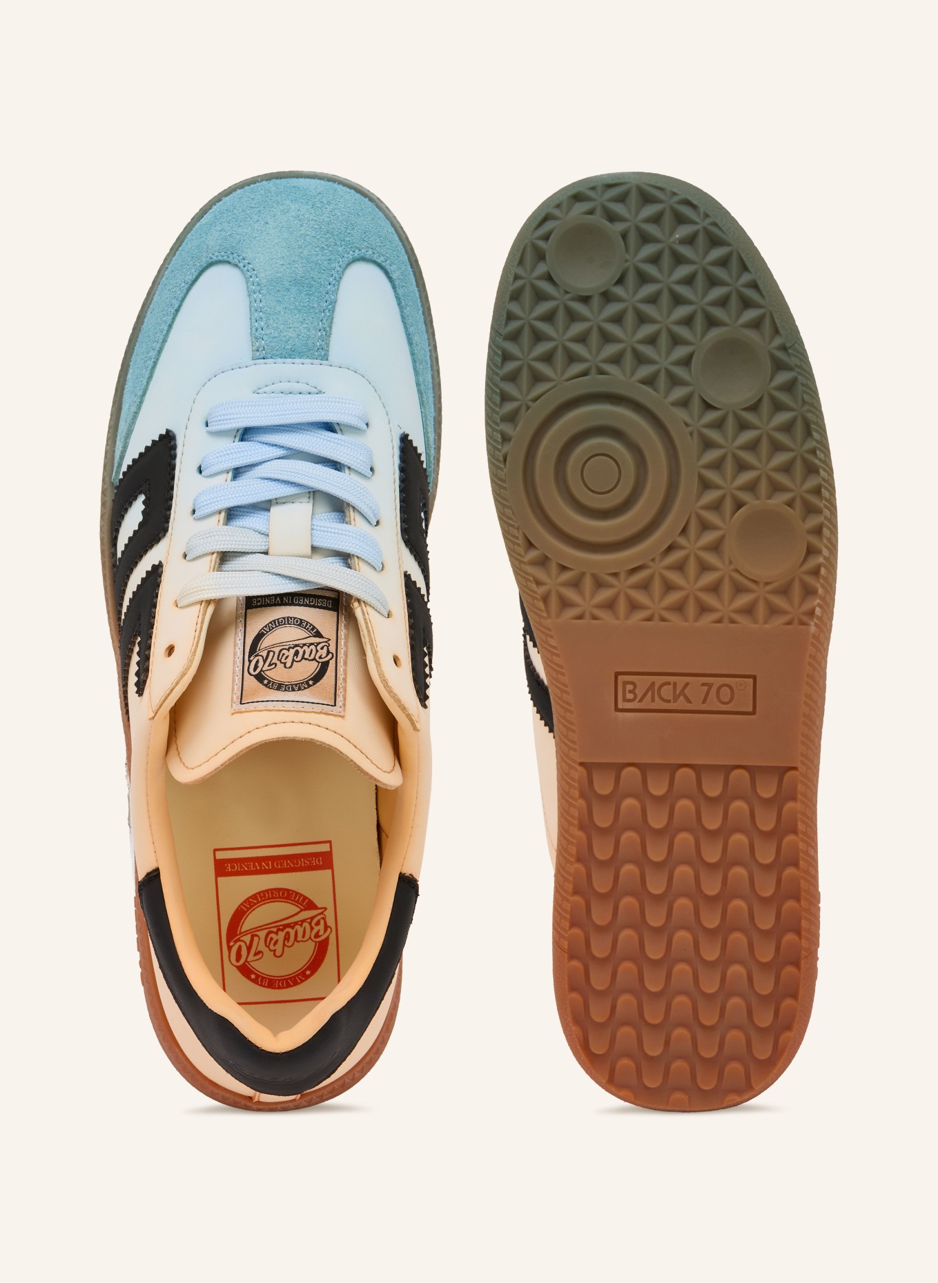 BACK 70 Tenisky BACK70 CLOUD: TMAVĚ ORANŽOVÁ / TMAVĚ MODRÁ / ČERNÁ