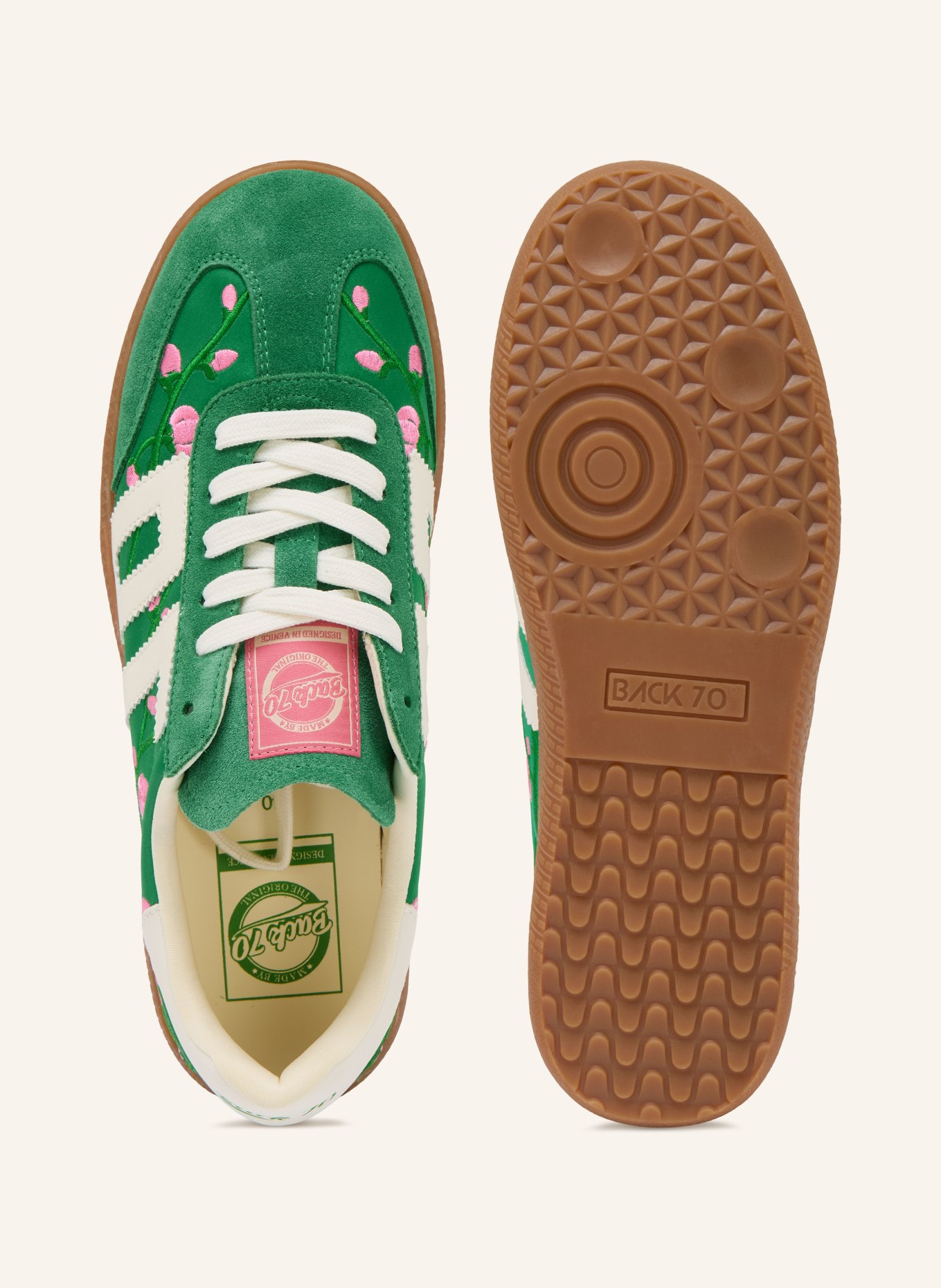 BACK 70 Tenisky BACK 70 GHOST: ZELENÁ / RŮŽOVÁ / BÍLÁ