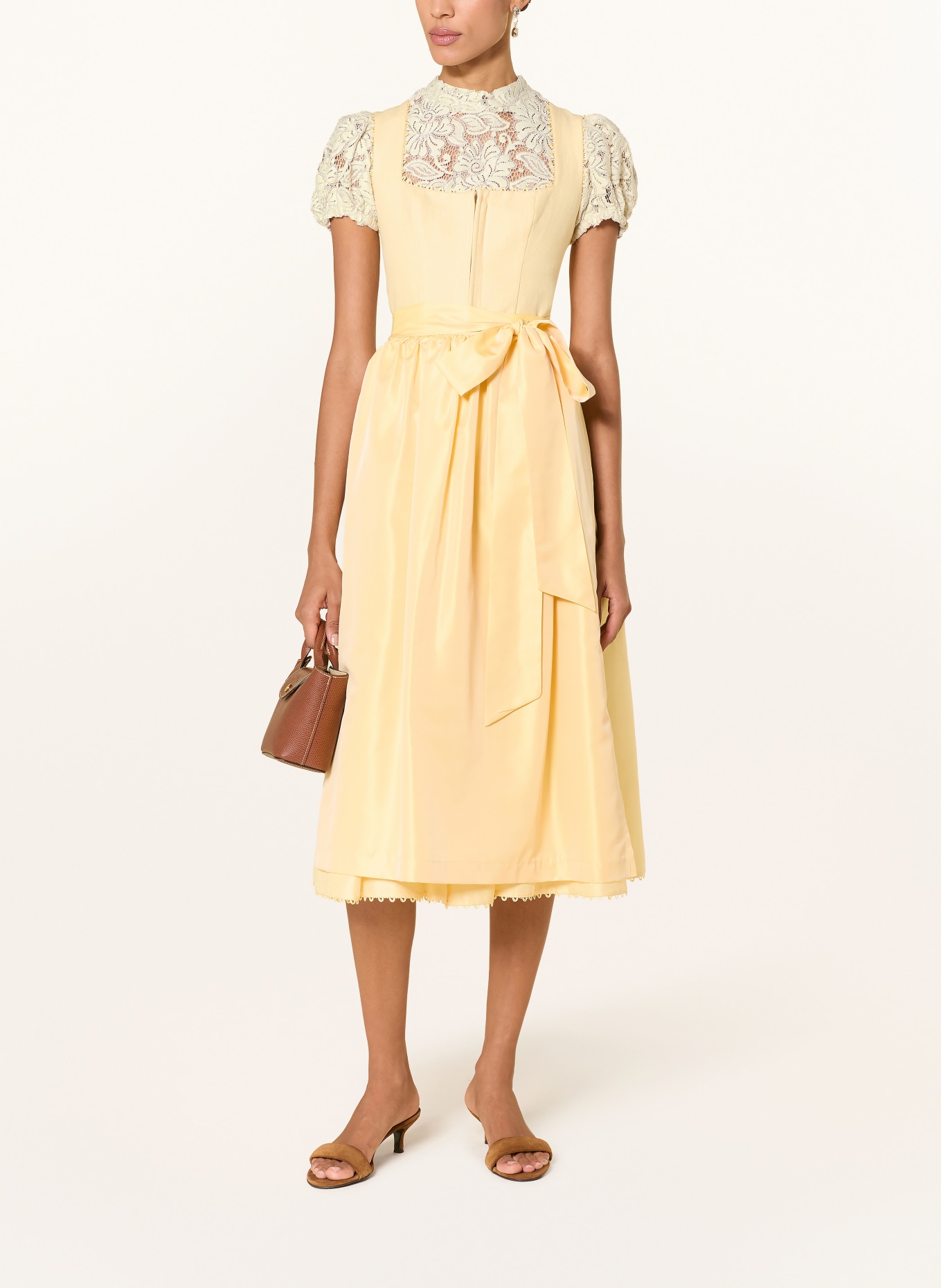 KINGA MATHE Dirndbluse PINA aus Spitze: BEIGE