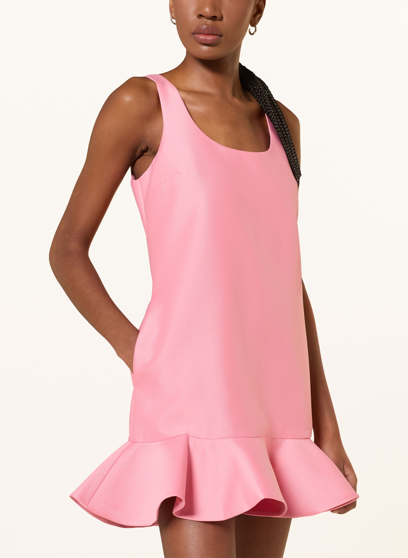 self-portrait Cocktail dress with ruffles: LIGHT RED