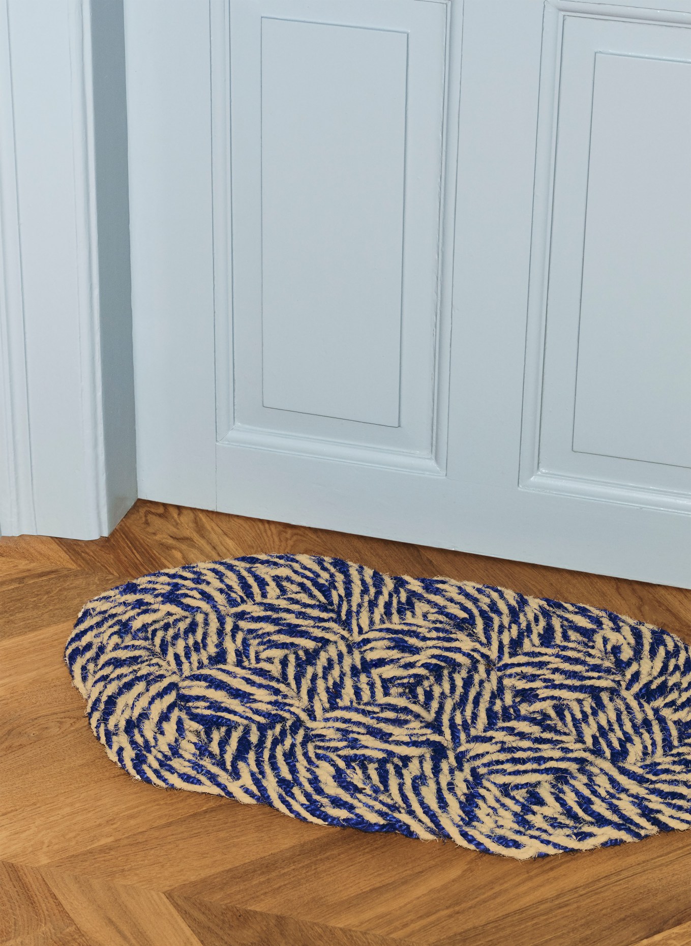 HAY deurmat: LICHTBRUIN / BLAUW