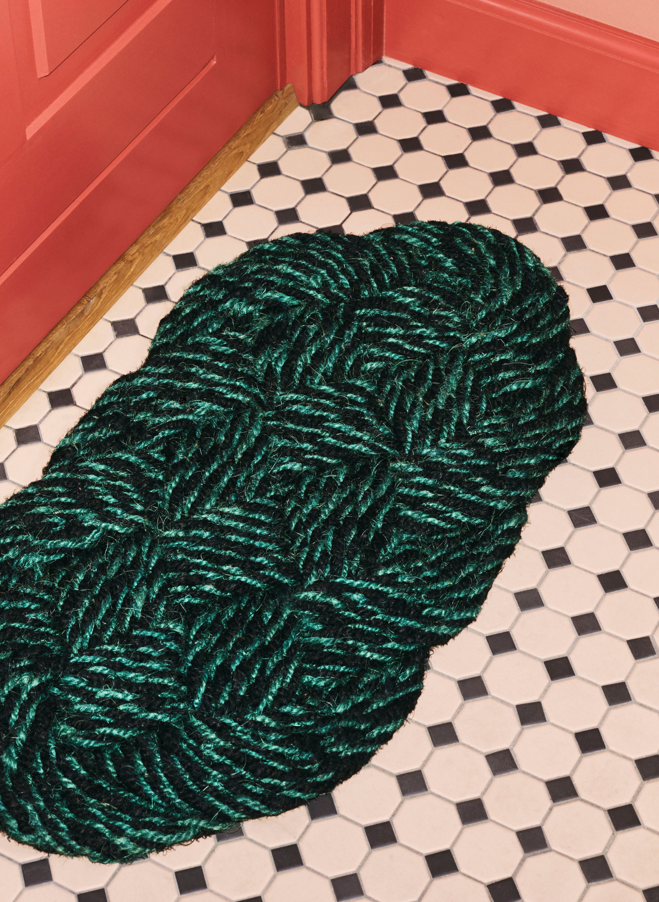 HAY Deurmat: DONKERGROEN / ZWART